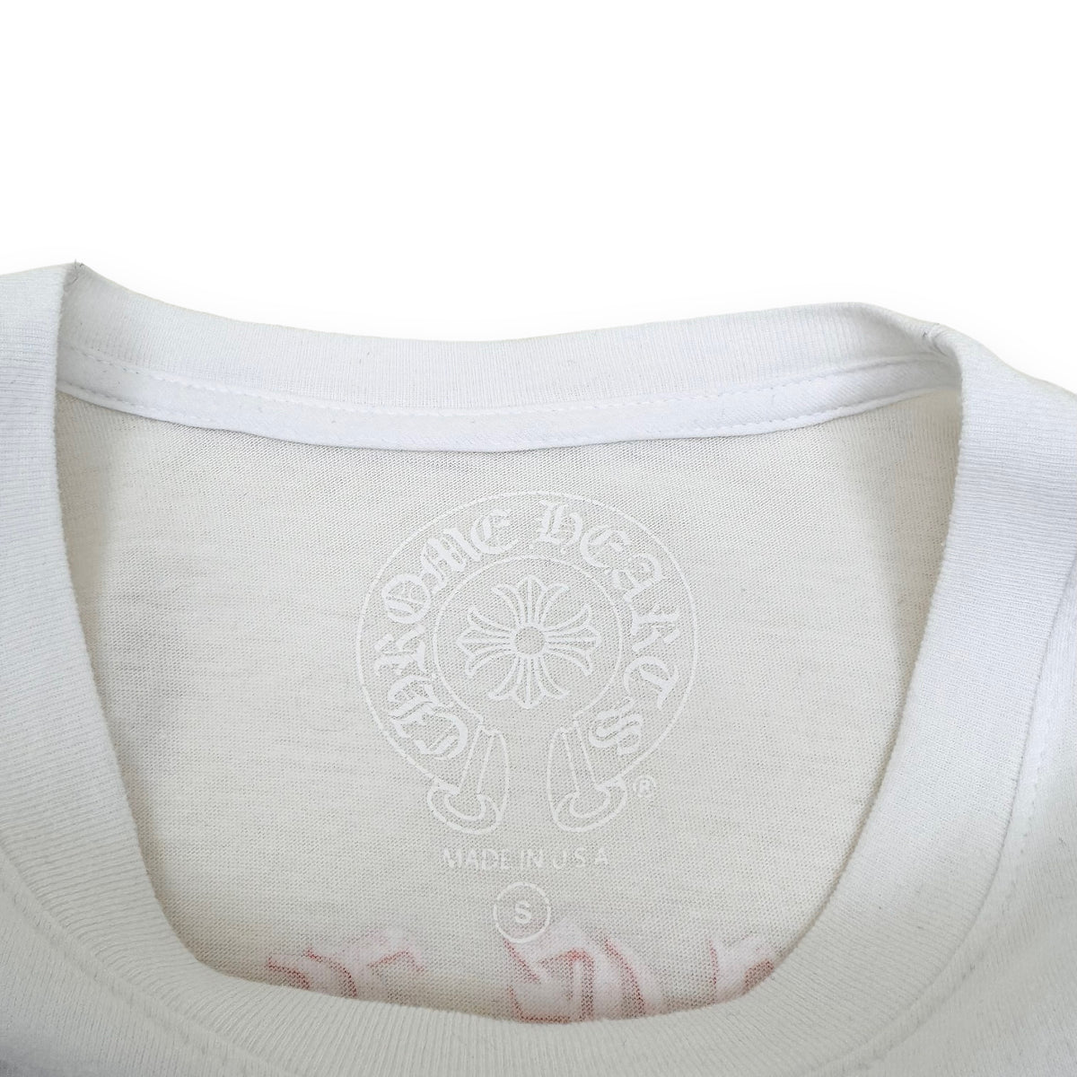 CHROME HEARTS KING TACO LONG SLEEVE T-SHIRT WHITE / ORANGE S