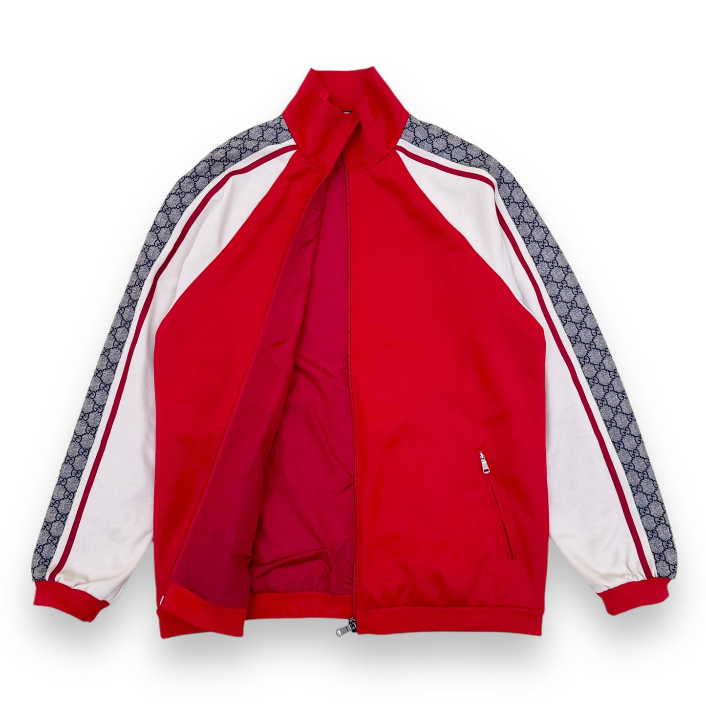 GUCCI ZIP-UP TECHNICAL TRACK JACKET RED L