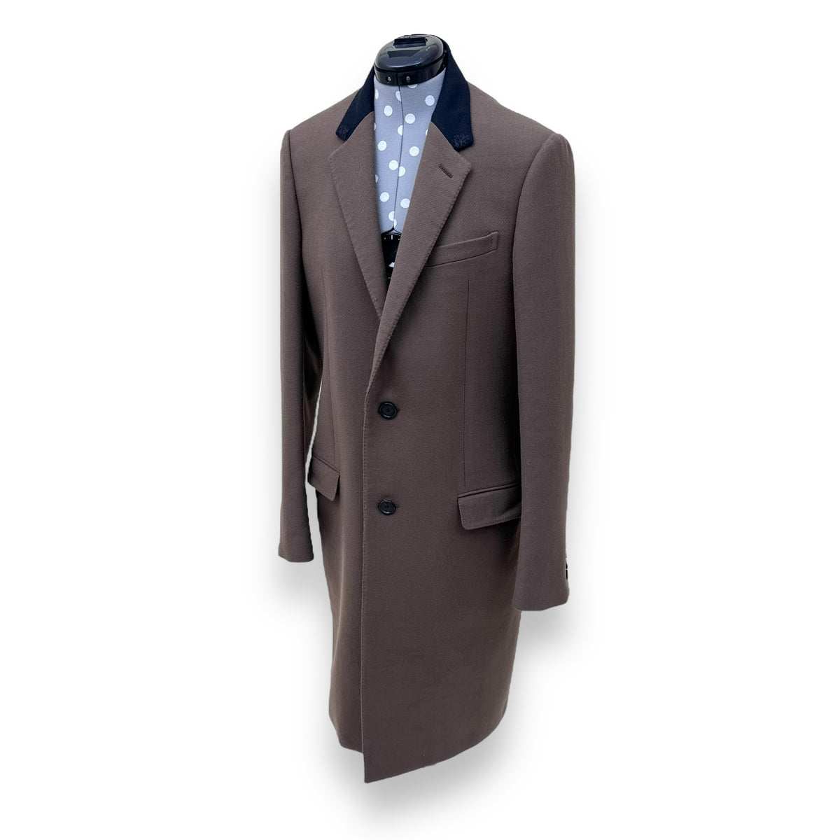 LANVIN WOOL TRENCH COAT KHAKI S