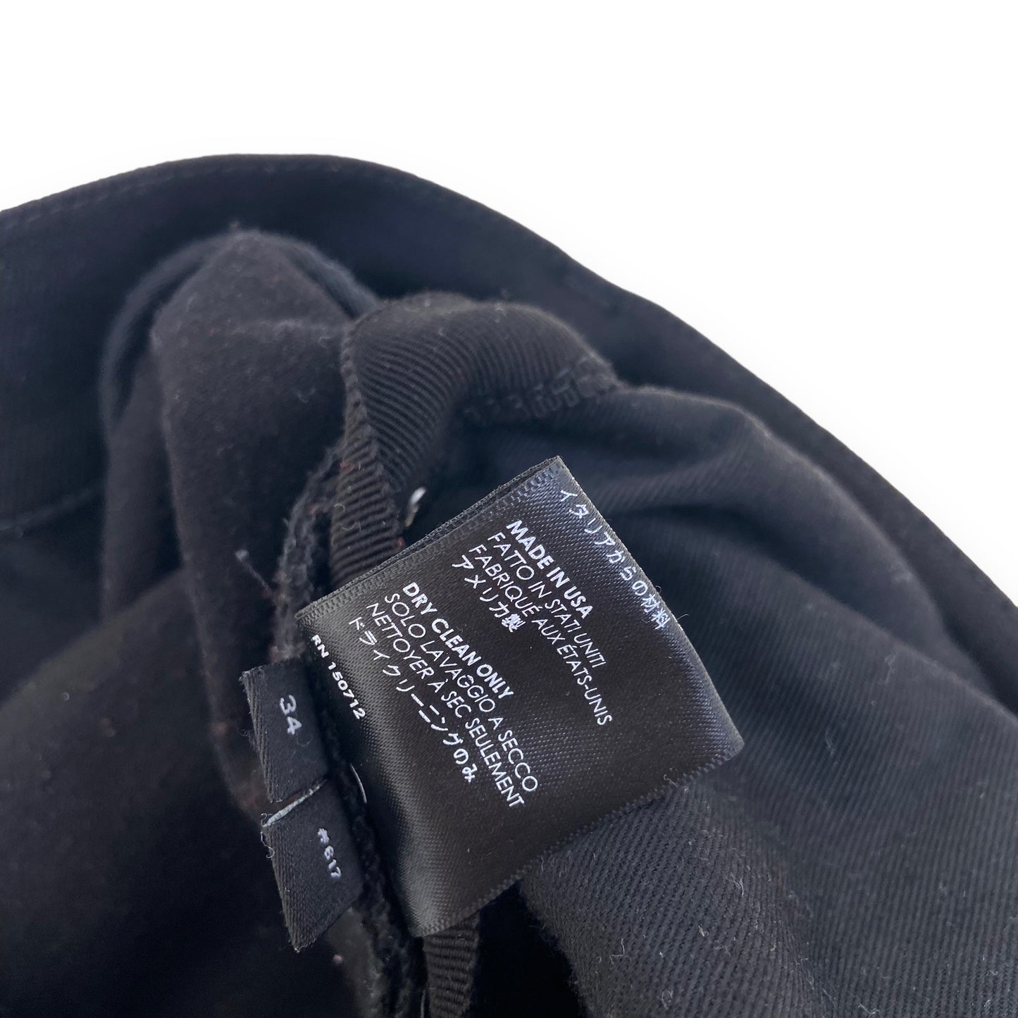 AMIRI LEATHER PATCH DISTRESSED DENIM JEANS BLACK 34W