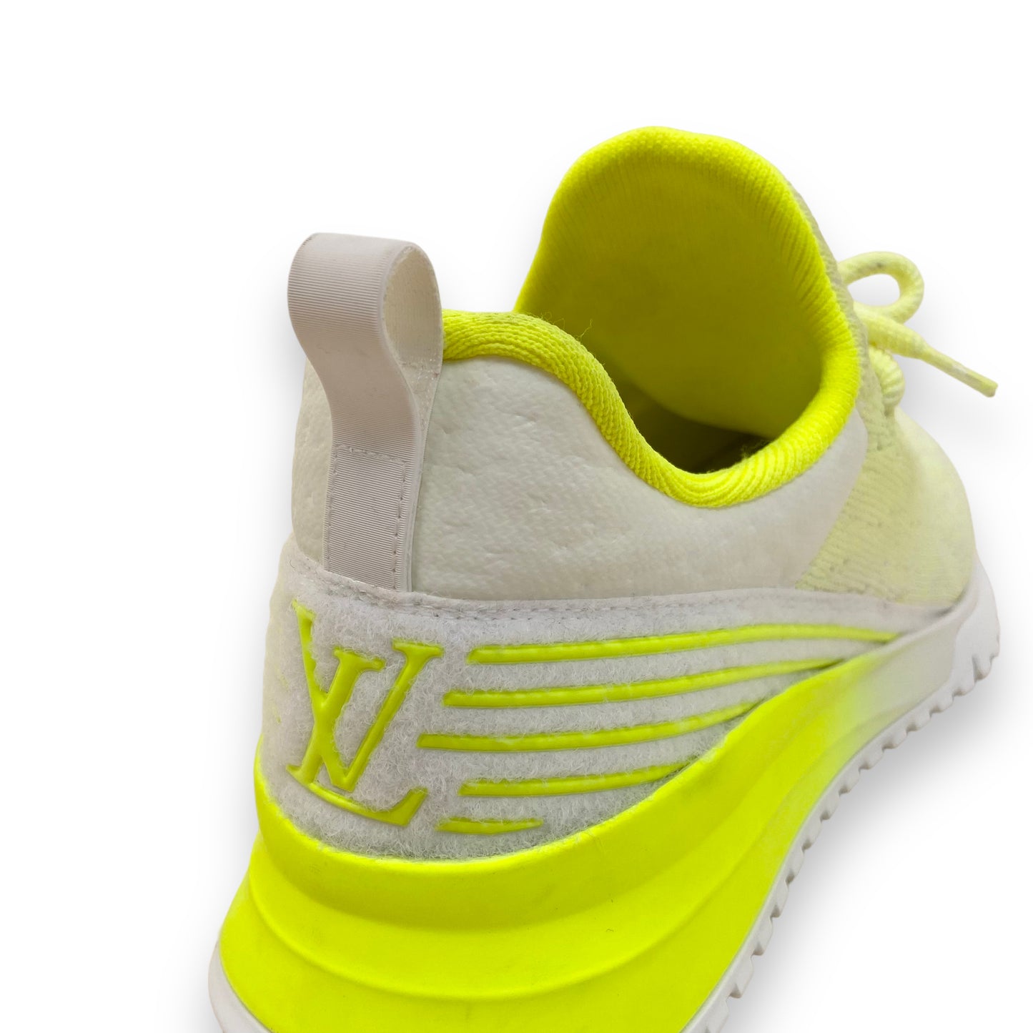 LOUIS VUITTON V.N.R KNIT SNEAKERS NEON YELLOW UK8.5