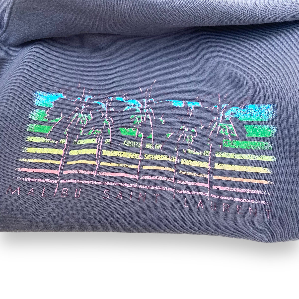 SAINT LAURENT MALIBU HOODIE GREY XS