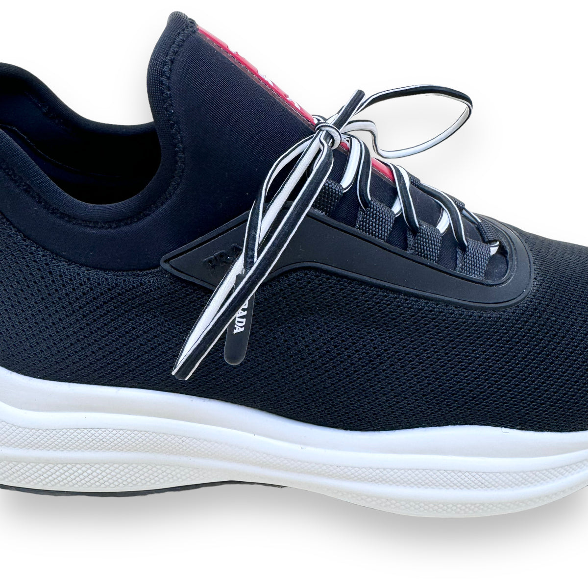 PRADA TECHNICAL FABRIC SNEAKERS BLACK UK8