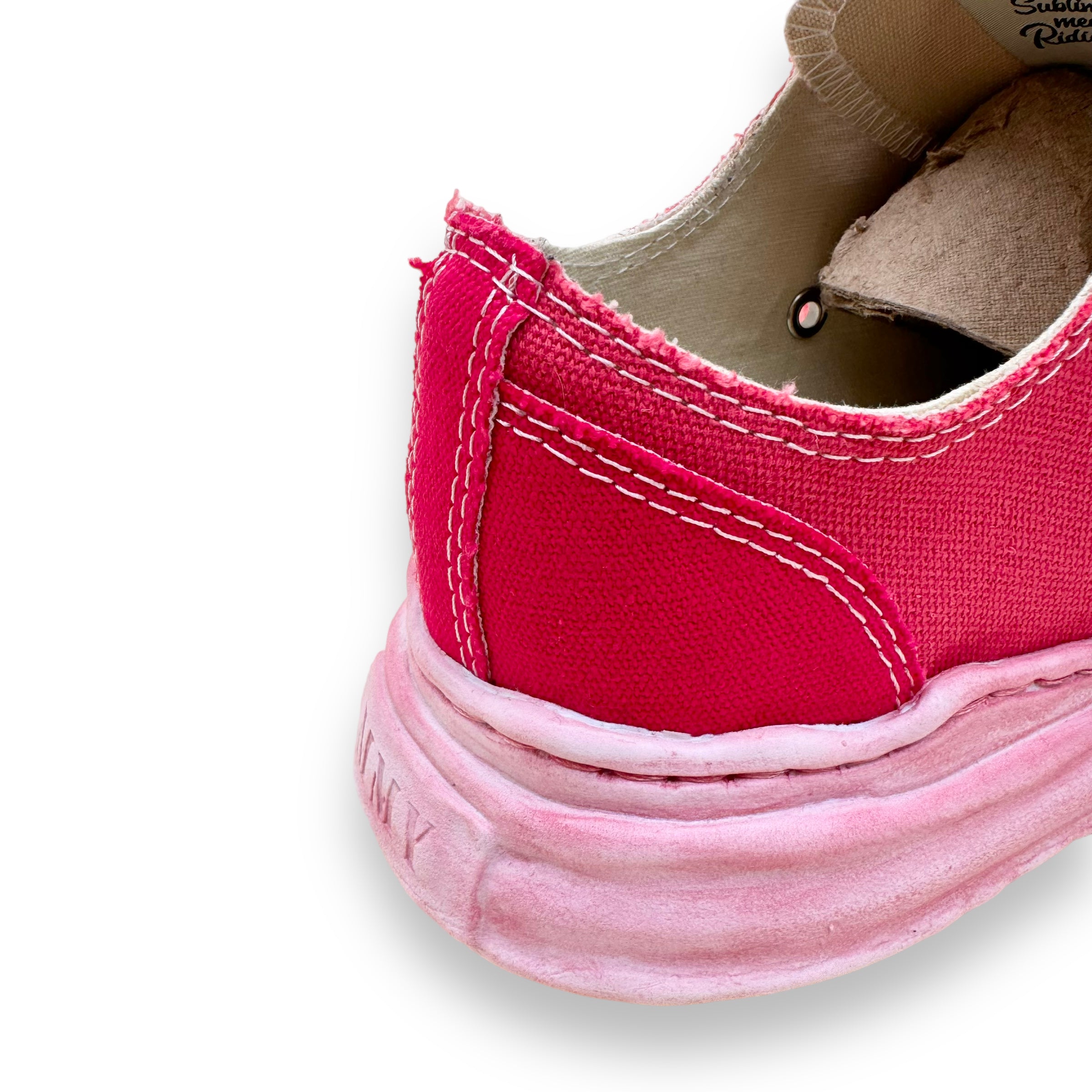 MAISON MIHARA YASUHIRO PETERSON LOW SPRAY-DYED ORIGINAL SOLE SNEAKER PINK UK7