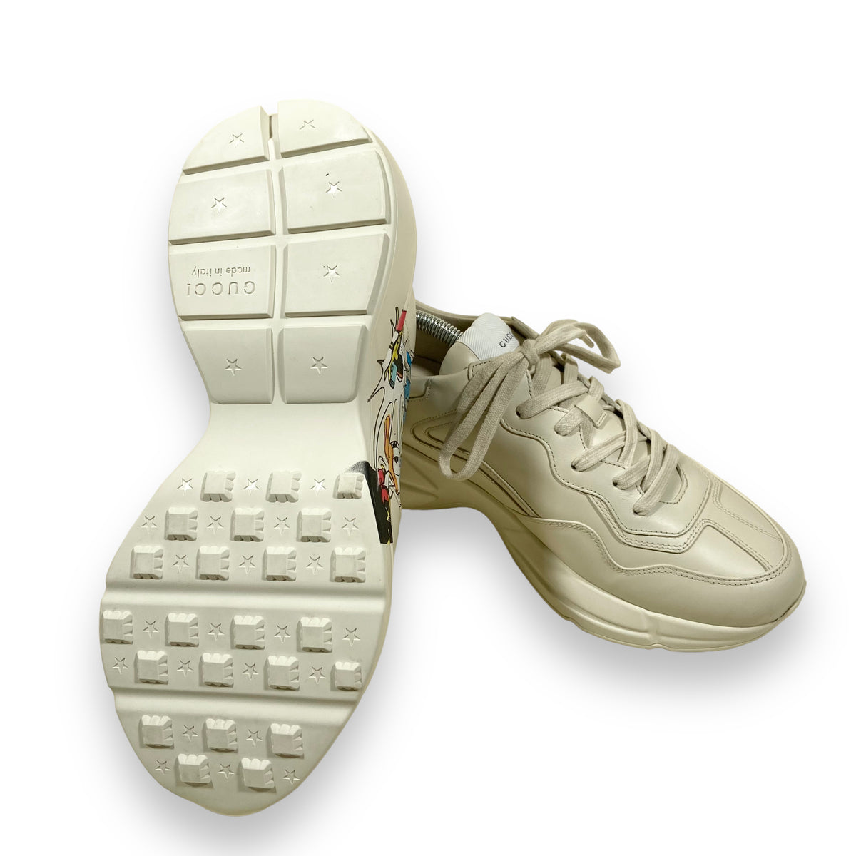 GUCCI X DISNEY ‘DONALD DUCK’ RHYTON SNEAKERS CREAM UK8