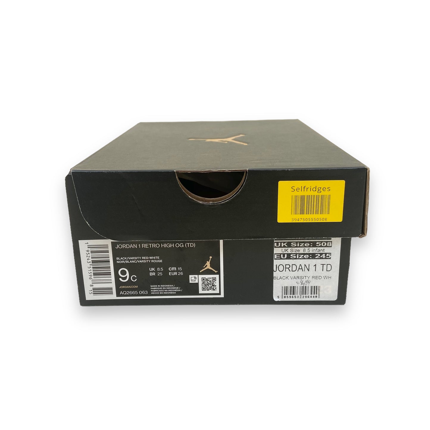 NIKE AIR JORDAN 1 RETRO HIGH OG ‘BRED PATENT’ UK8.5