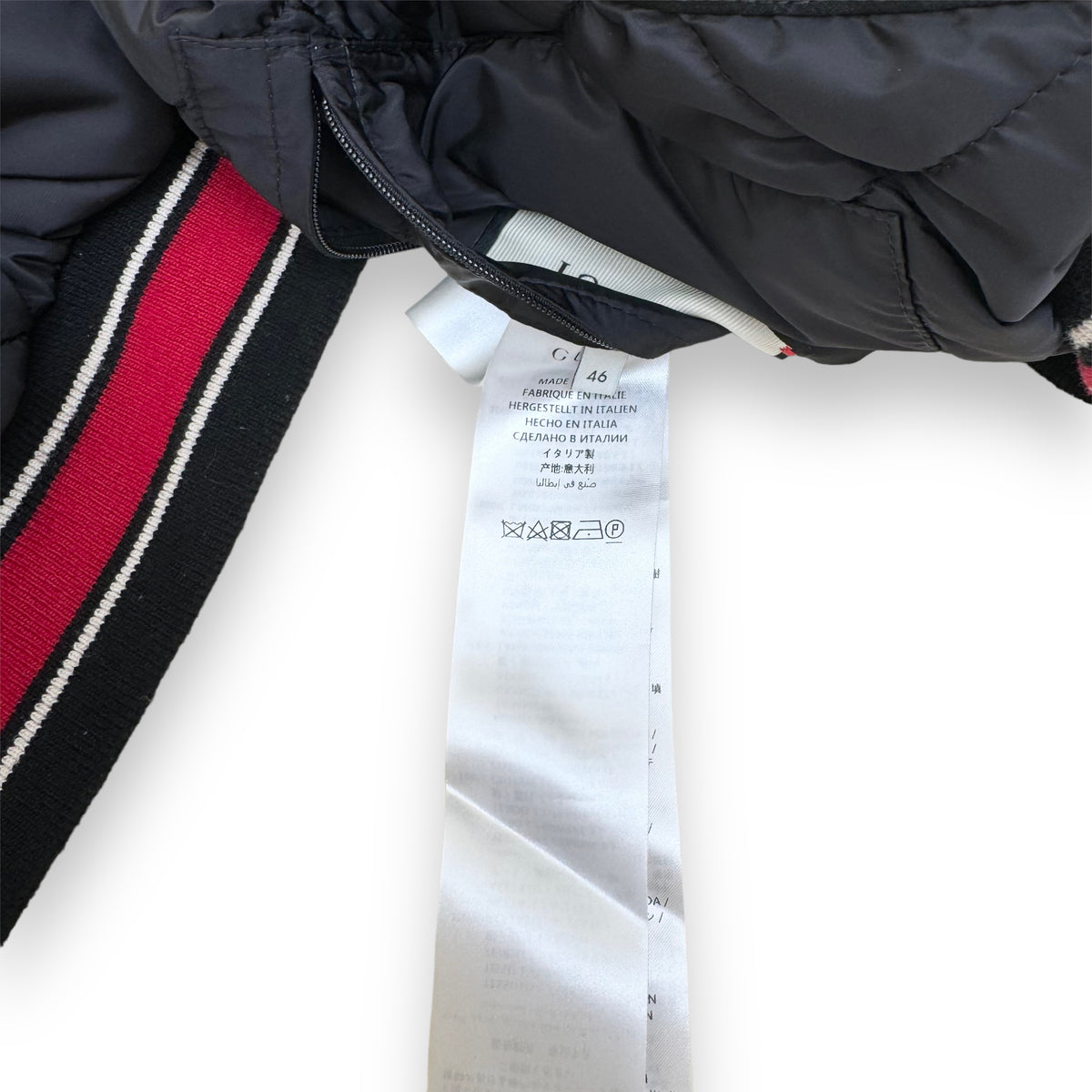 GUCCI BAND HOODED BOMBER JACKET BLACK S