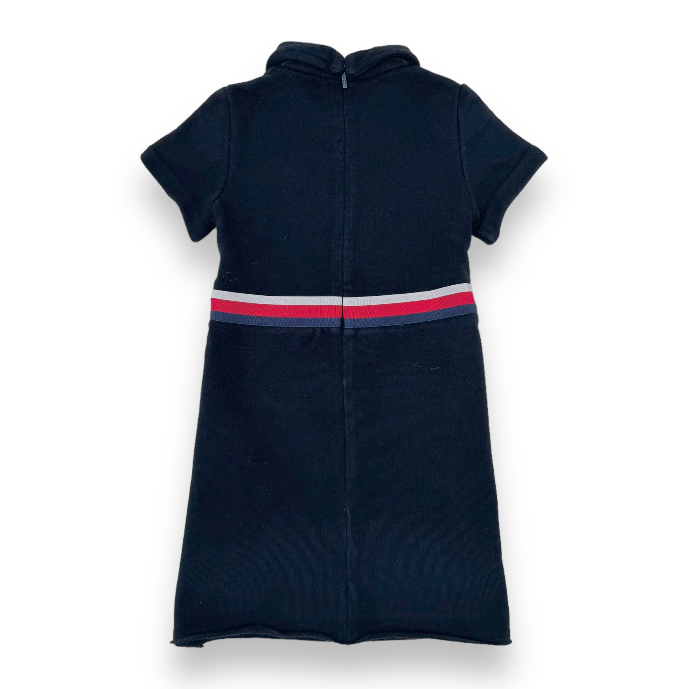 GUCCI COTTON WEB BOW DRESS NAVY AGE4