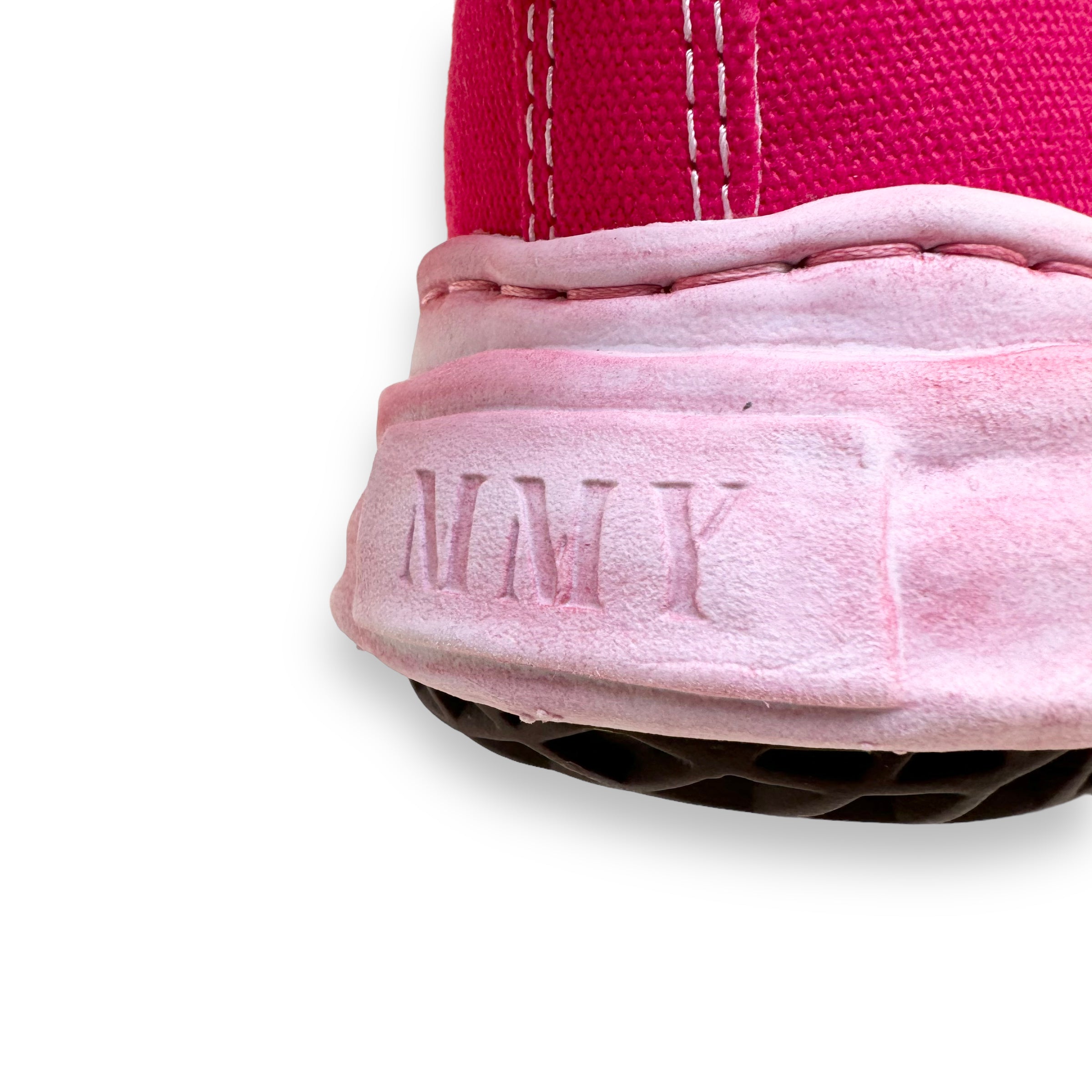 MAISON MIHARA YASUHIRO PETERSON LOW SPRAY-DYED ORIGINAL SOLE SNEAKER PINK UK7