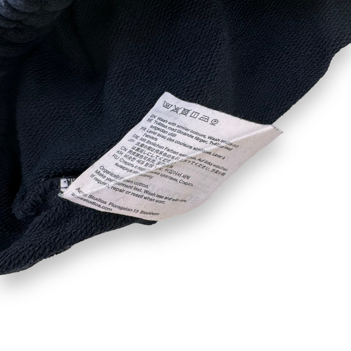 ACNE STUDIOS FRANK JERSEY SWEATPANTS BLACK XXS