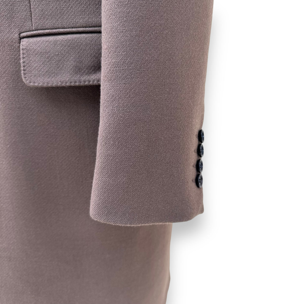 LANVIN WOOL TRENCH COAT KHAKI S