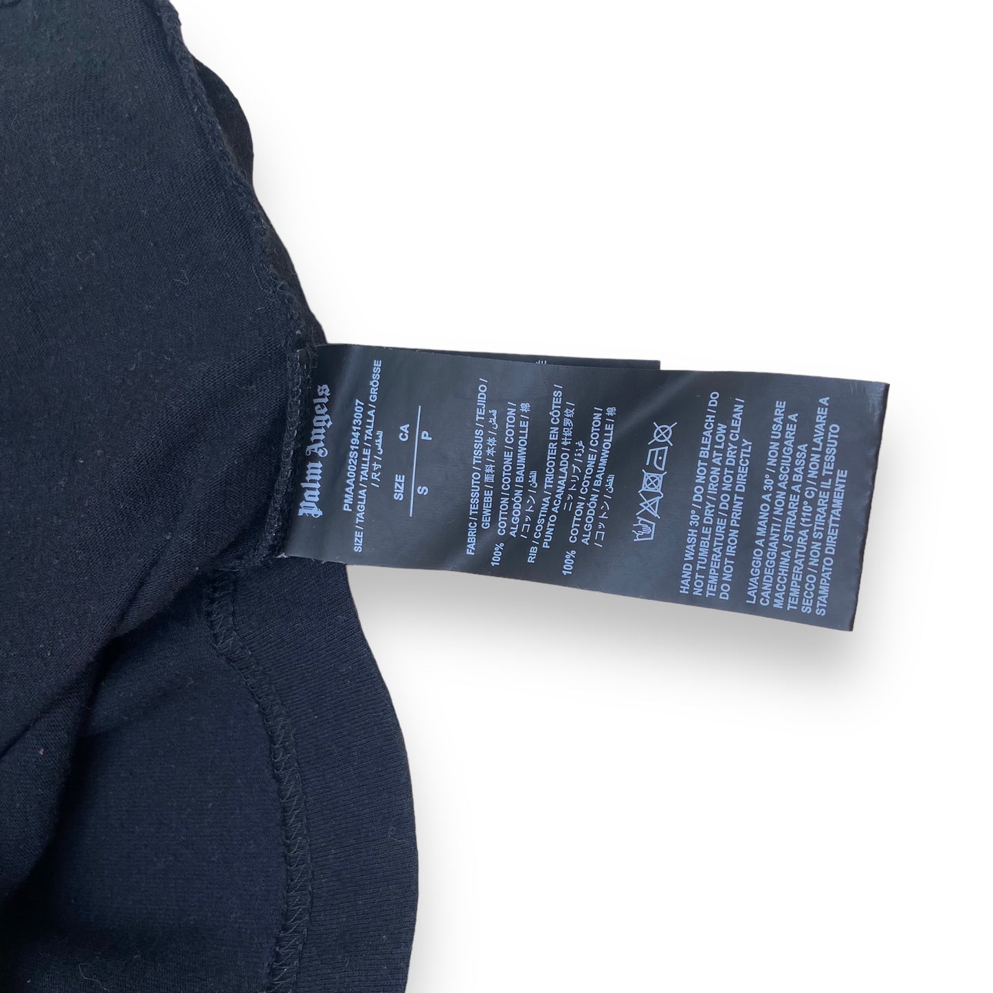 PALM ANGELS T-SHIRT BLACK S