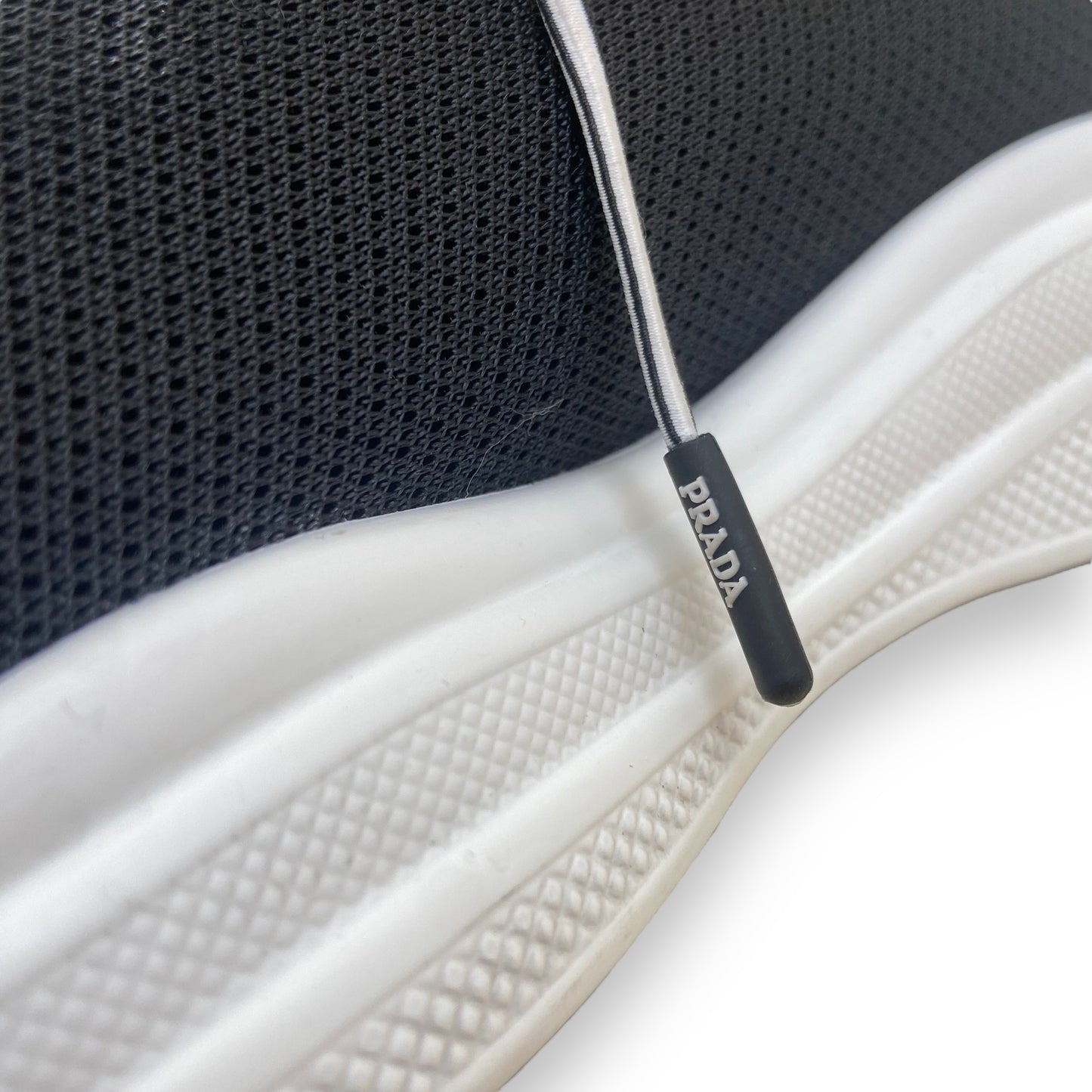 PRADA MESH AND NEOPRENE SNEAKERS BLACK UK6