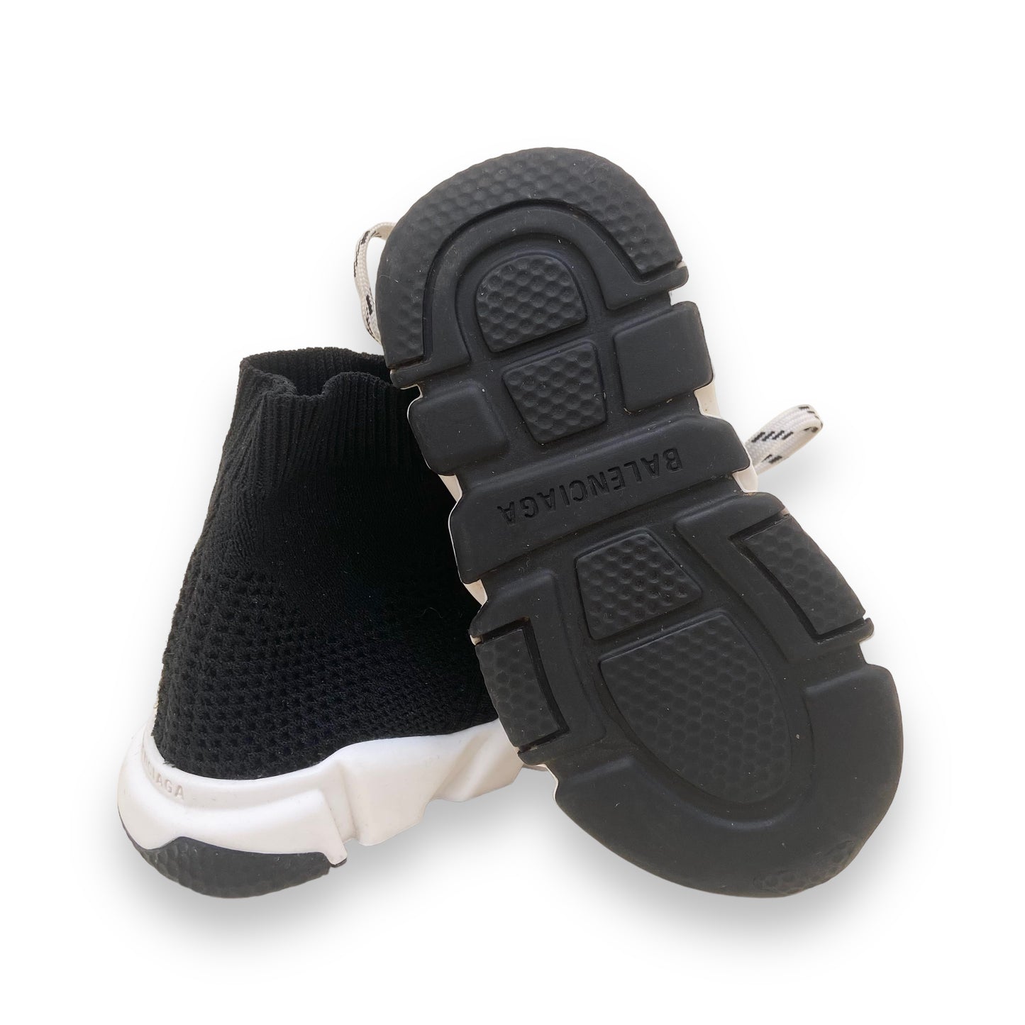 BALENCIAGA SPEED LACE-UP RECYCLED KNIT SNEAKERS KIDS UK6-7