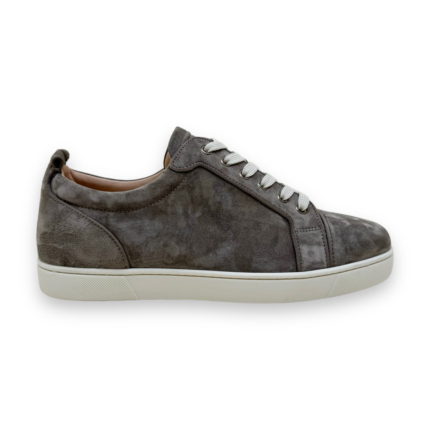 CHRISTIAN LOUBOUTIN LOUIS JUNIOR SUEDE SNEAKERS KHAKI UK9