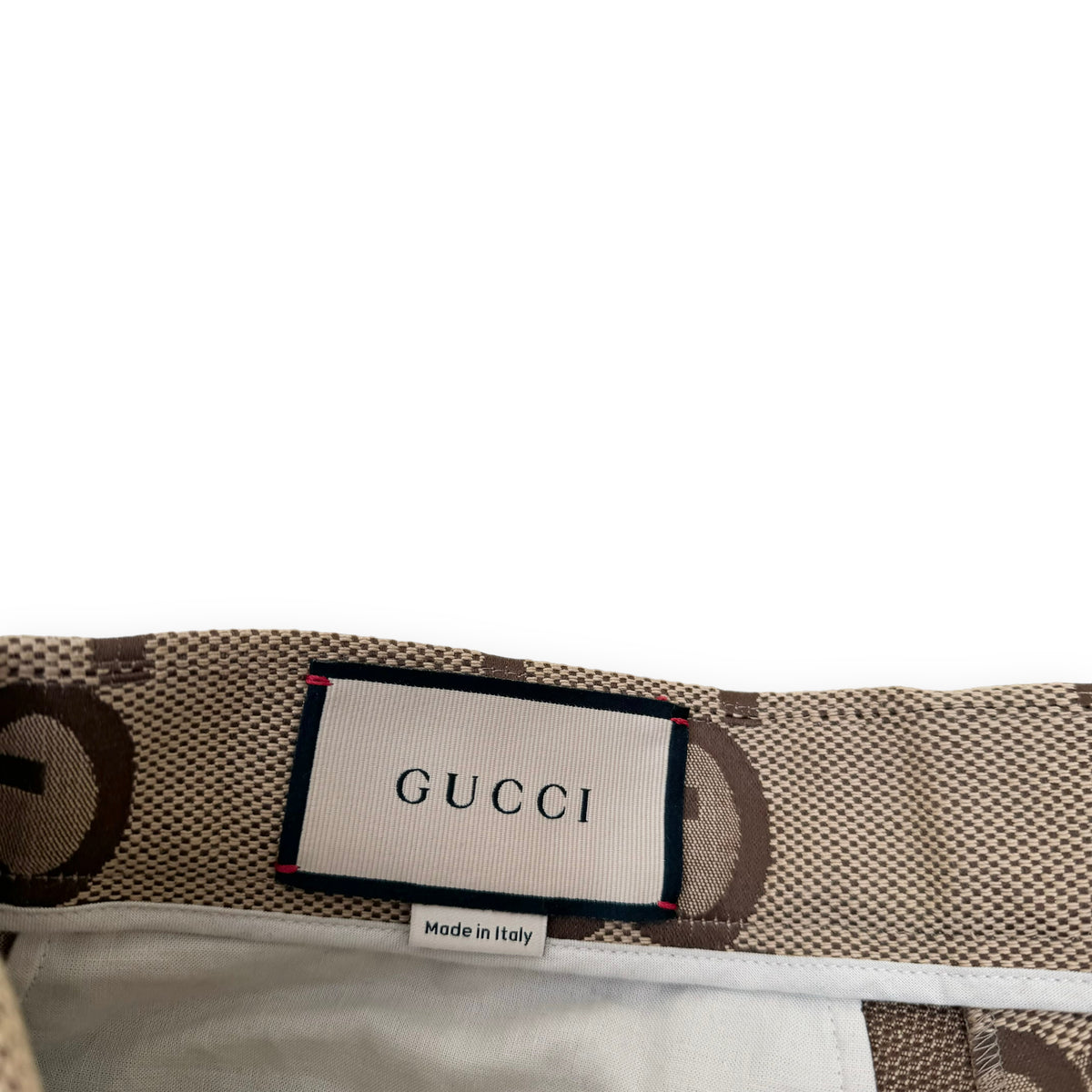 GUCCI JUMBO GG CANVAS SHORTS BEIGE M