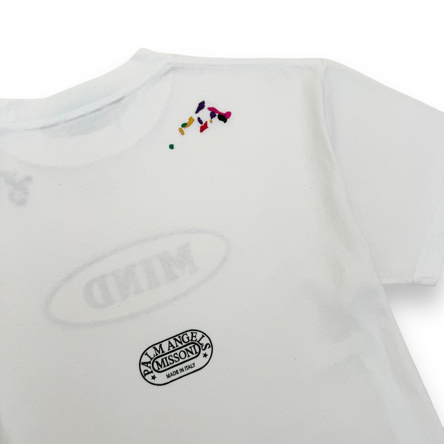 PALM ANGELS X MISSONI PRINTED COTTON-JERSEY T-SHIRT WHITE L