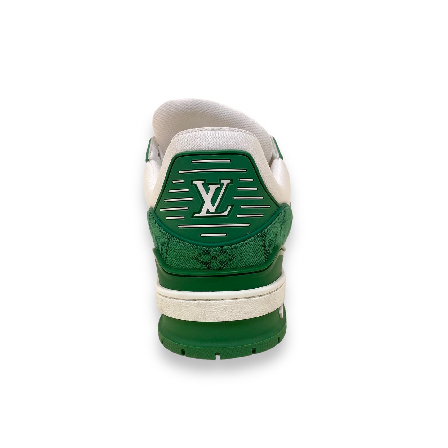 LOUIS VUITTON LV MONOGRAM DENIM SNEAKERS GREEN UK6.5