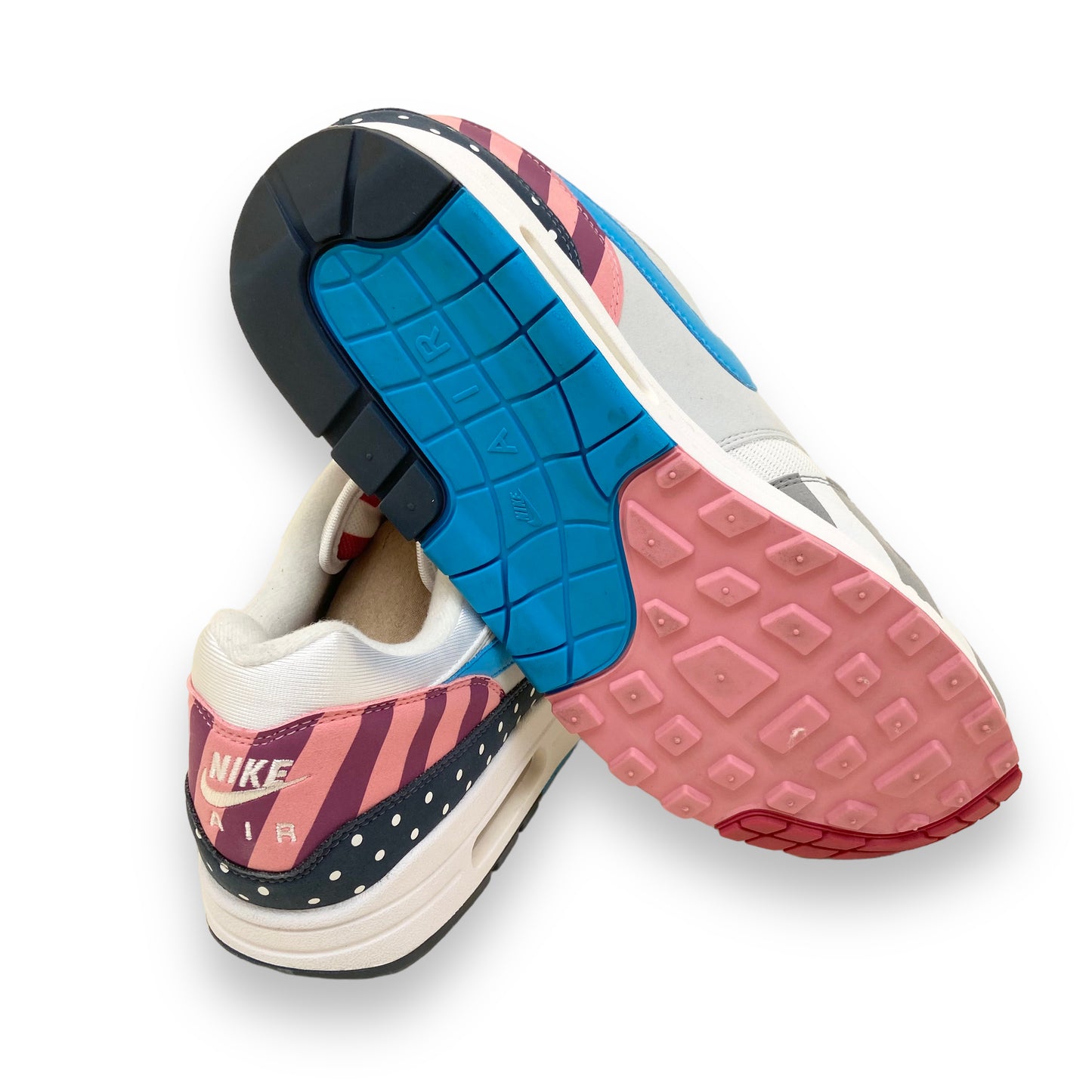 NIKE X PARRA AIR MAX 1 SNEAKERS WHITE / MULTI UK10
