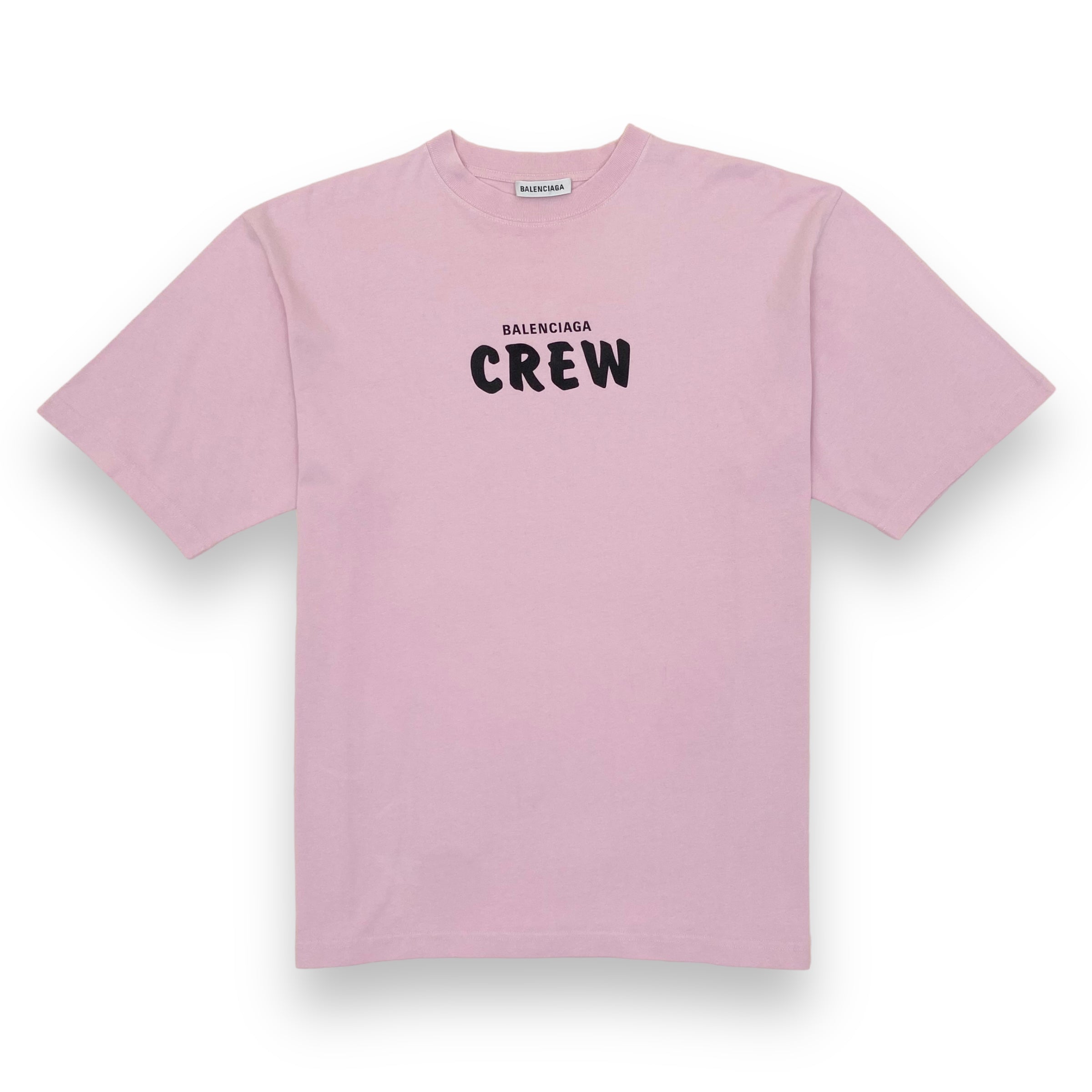 BALENCIAGA OVERSIZED CREW T-SHIRT PINK XS