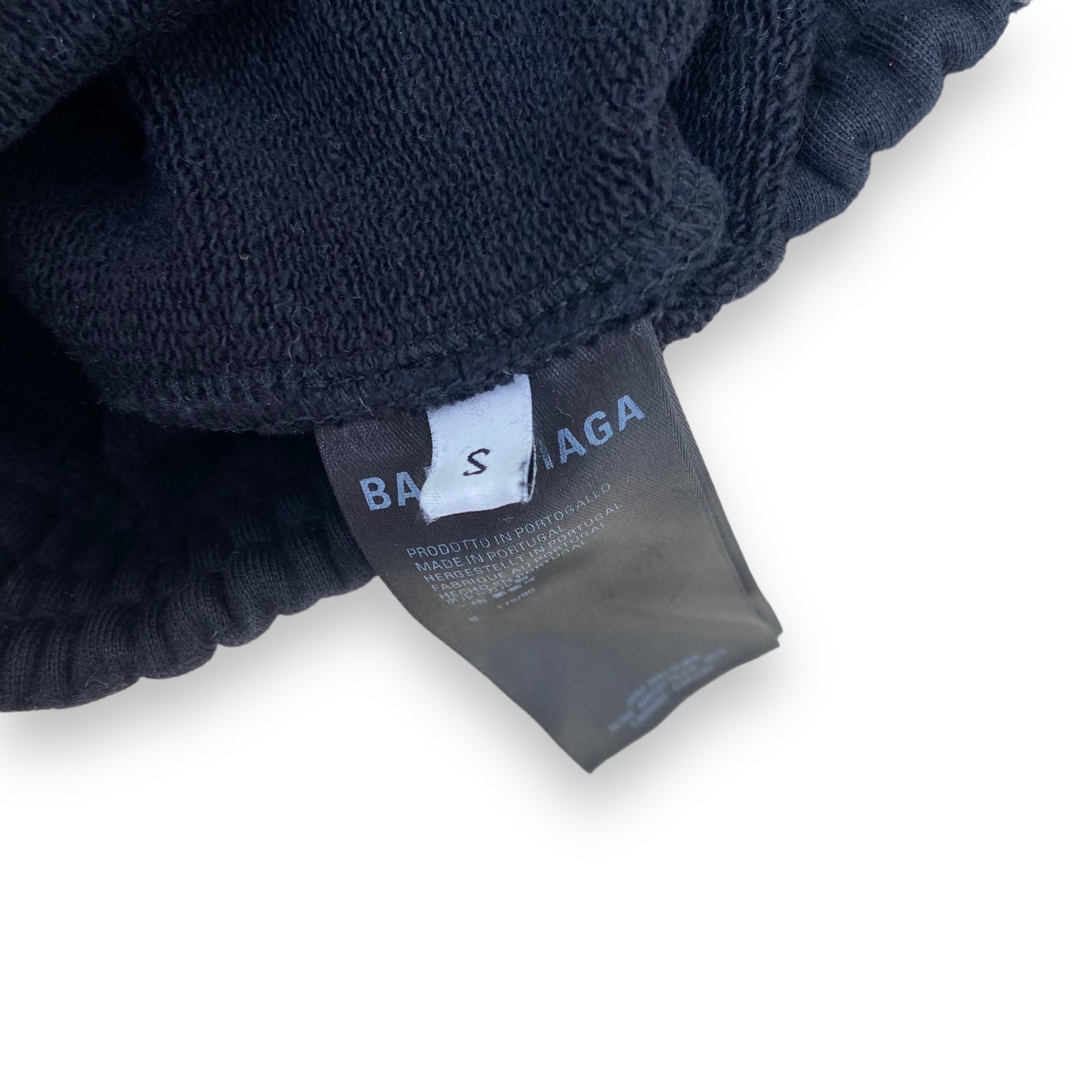 BALENCIAGA EMBROIDERED COTTON-JERSEY POLITICAL LOGO SHORTS BLACK S