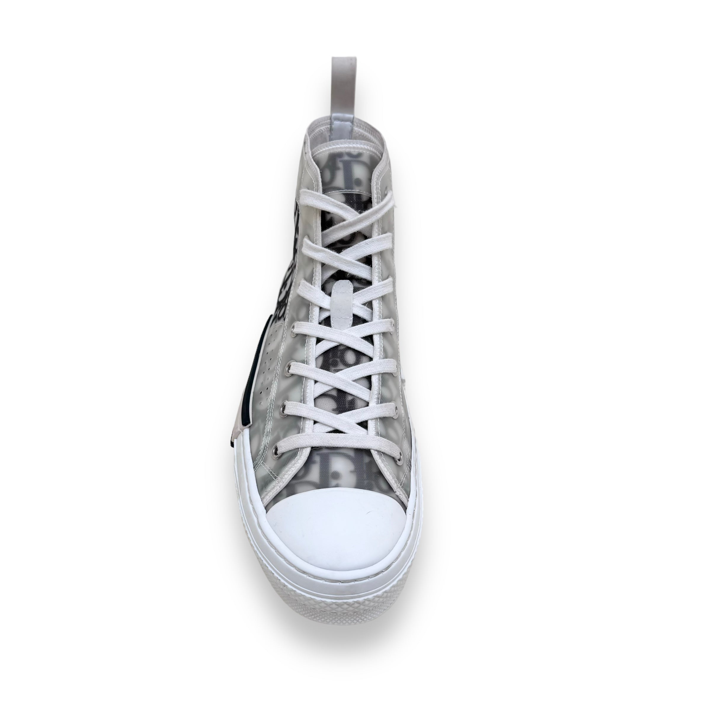 DIOR B23 HIGH TOP OBLIQUE SNEAKERS WHITE / BLACK UK8.5
