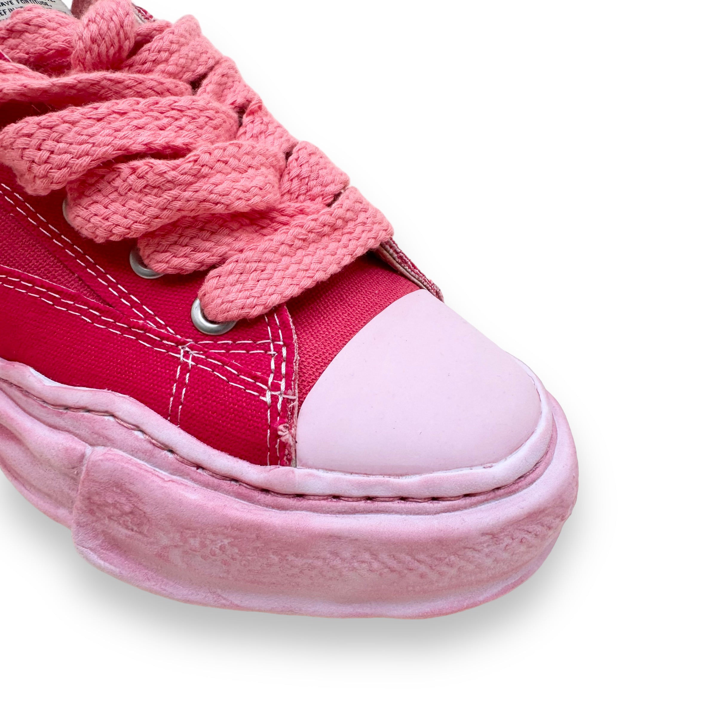 MAISON MIHARA YASUHIRO PETERSON LOW SPRAY-DYED ORIGINAL SOLE SNEAKER PINK UK7
