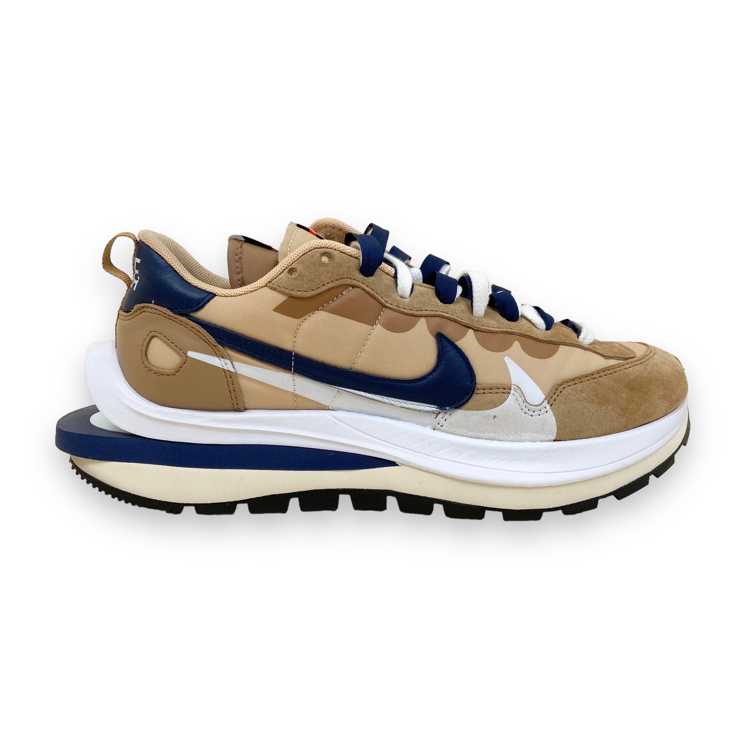 NIKE X SACAI VAPOURWAFFLE SNEAKERS ‘TAN NAVY’ UK9