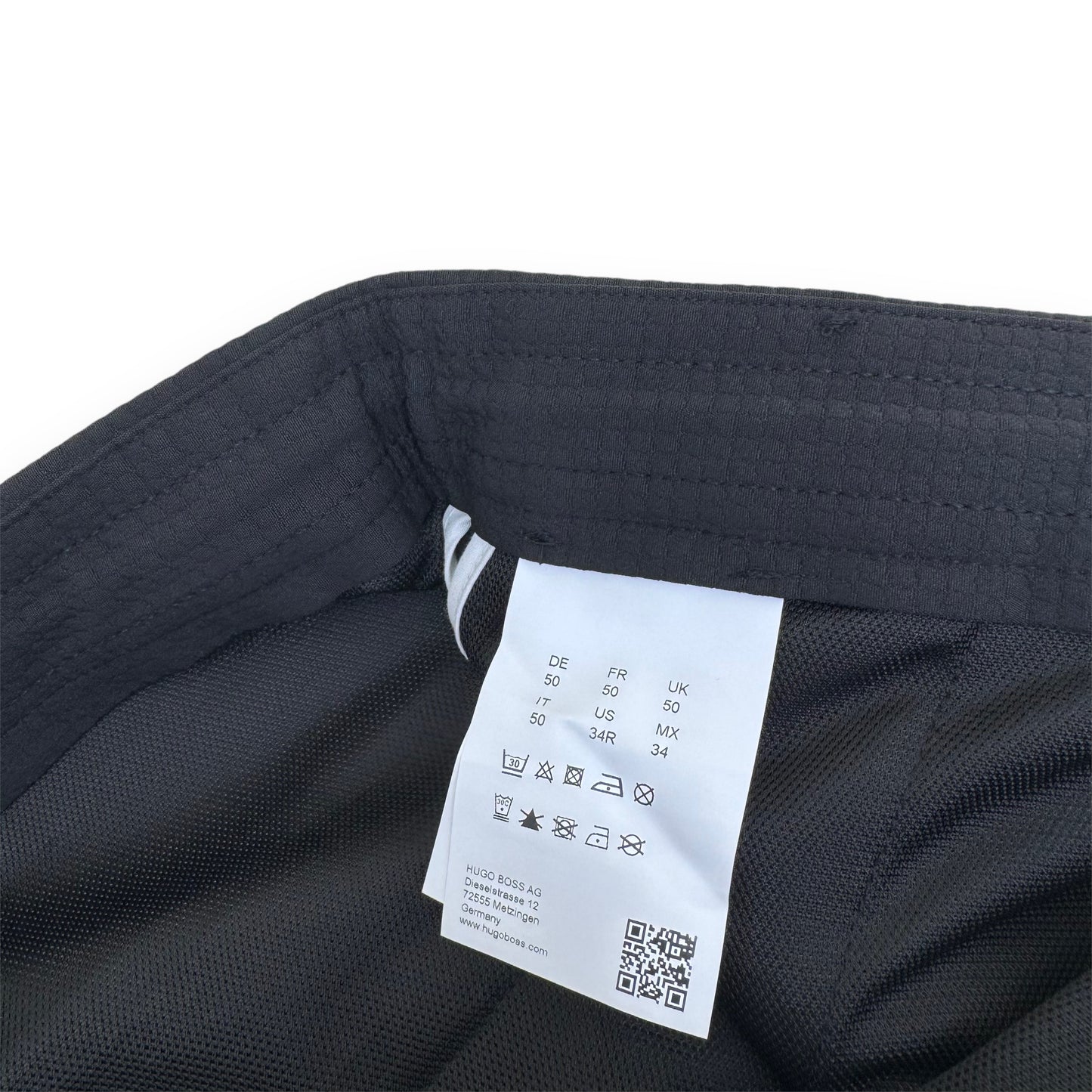 HUGO BOSS MICROSTRUCTURE JERSEY SHORTS BLACK L