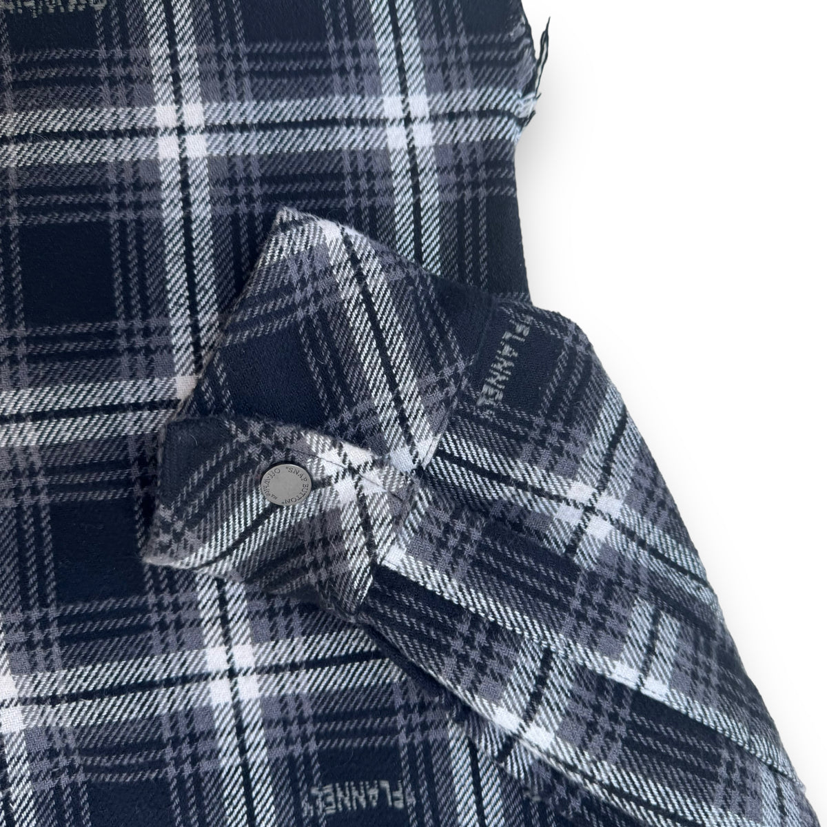 OFF-WHITE LOGO EMBROIDERED CHECKED COTTON-FLANNEL SHIRT S