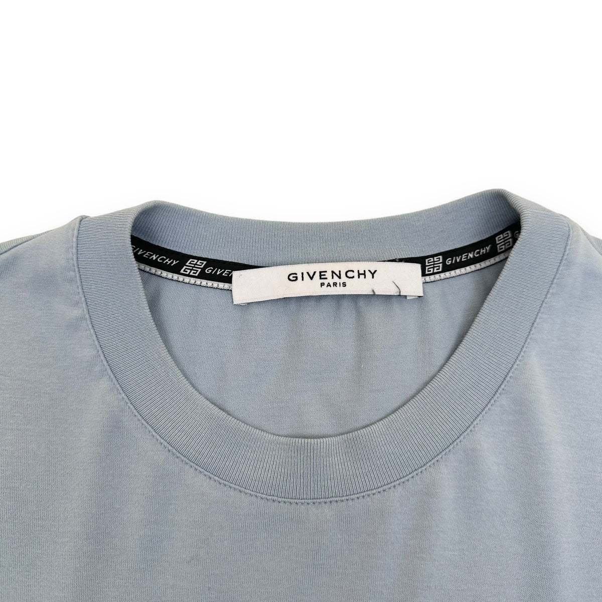 GIVENCHY COTTON LOGO T-SHIRT BLUE XS