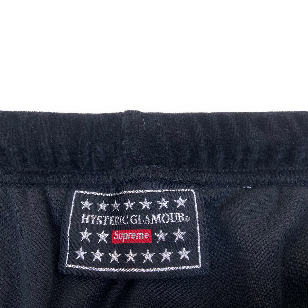 SUPREME X HYSTERIC GLAMOUR VELOUR SHORTS BLACK M