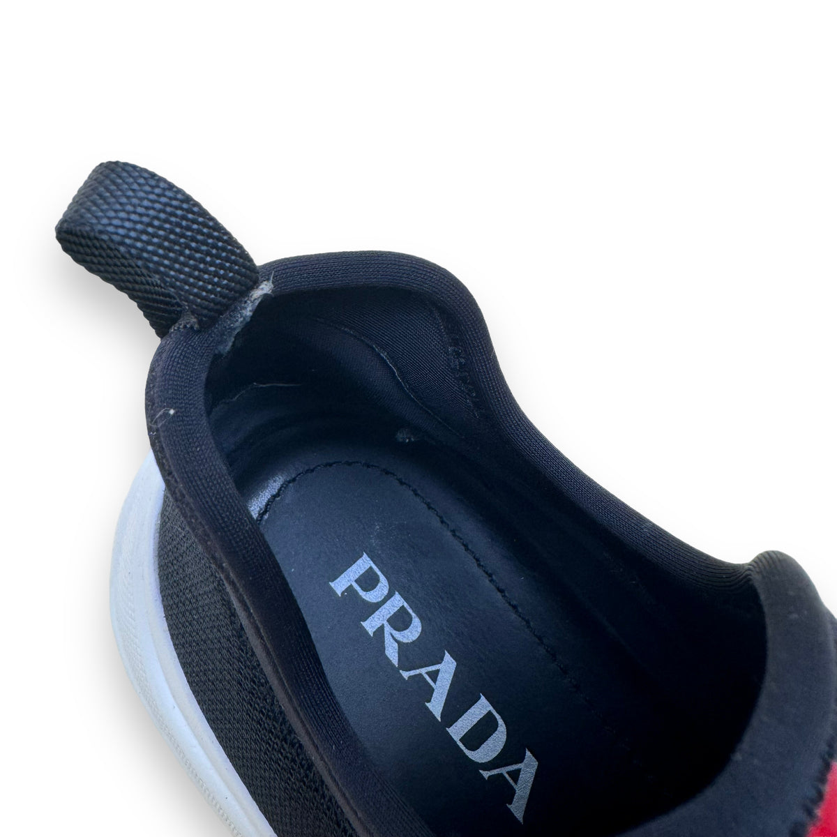PRADA TECHNICAL FABRIC SNEAKERS BLACK UK8