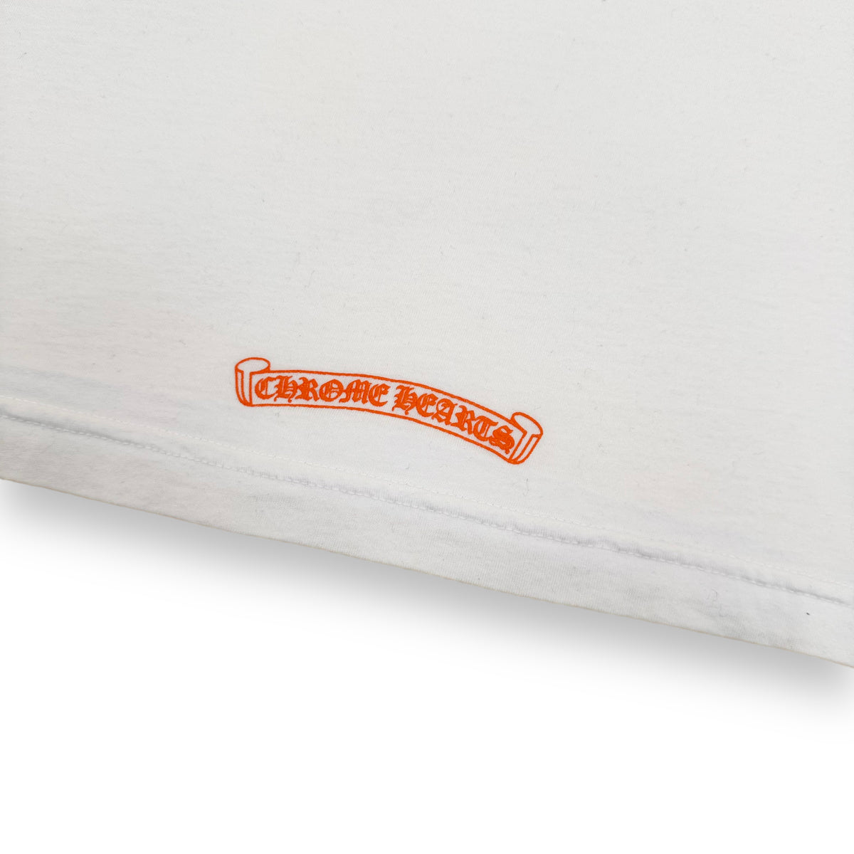 CHROME HEARTS KING TACO LONG SLEEVE T-SHIRT WHITE / ORANGE S