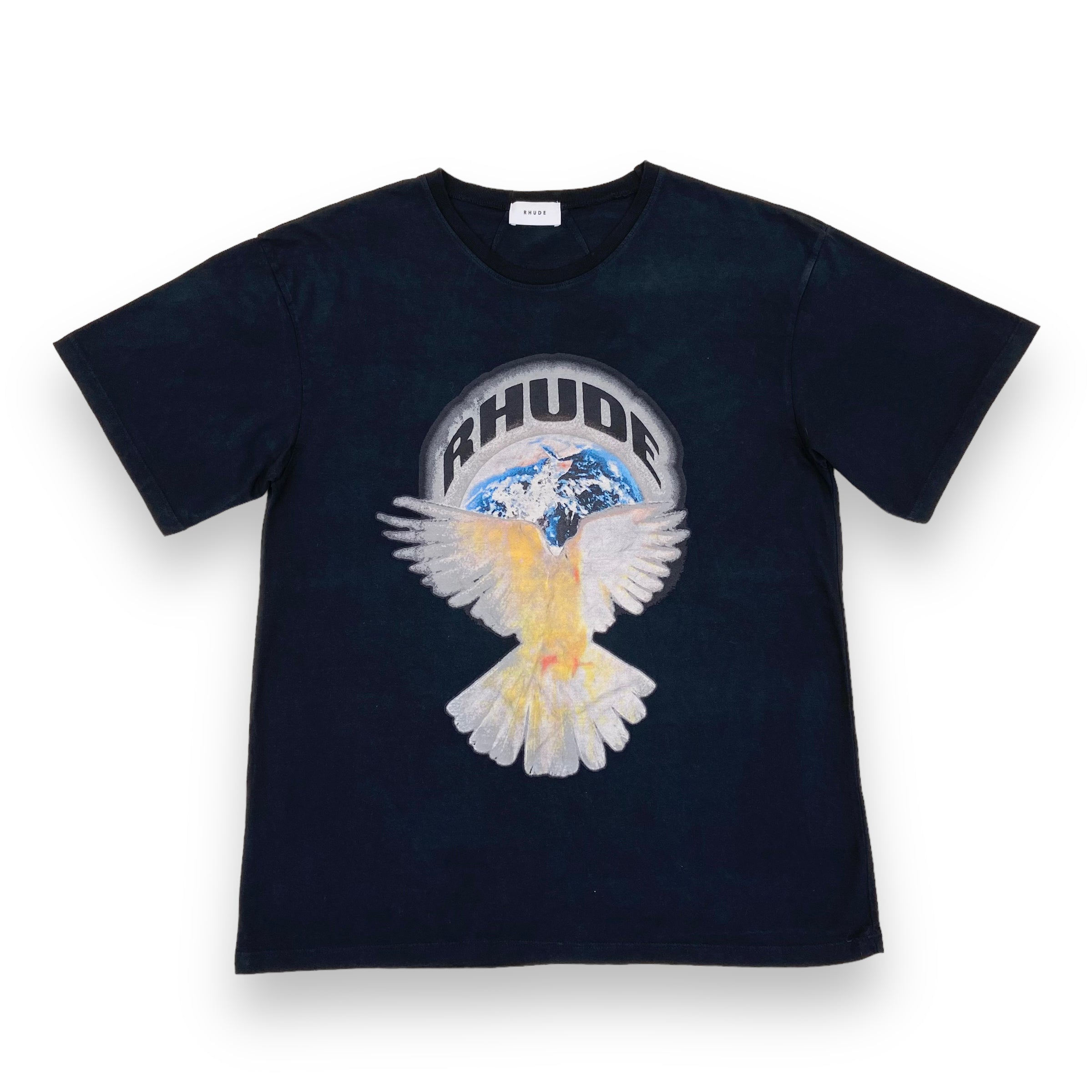 RHUDE NAVY T-SHIRT SMALL