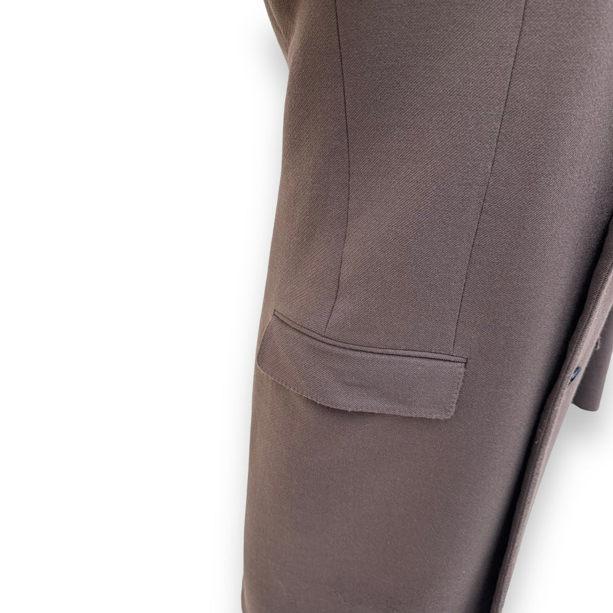 LANVIN WOOL TRENCH COAT KHAKI S