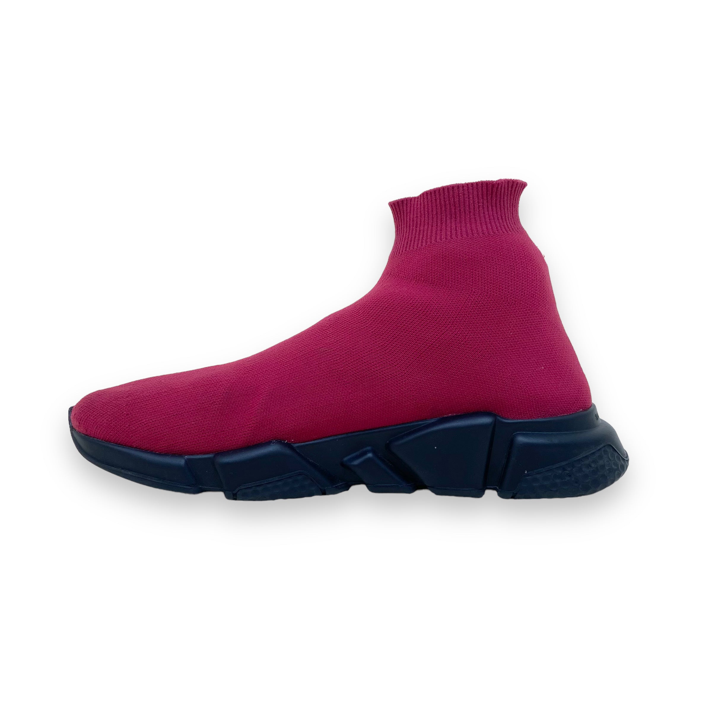 BALENCIAGA SPEED RUNNER SNEAKERS BURGUNDY UK10.5