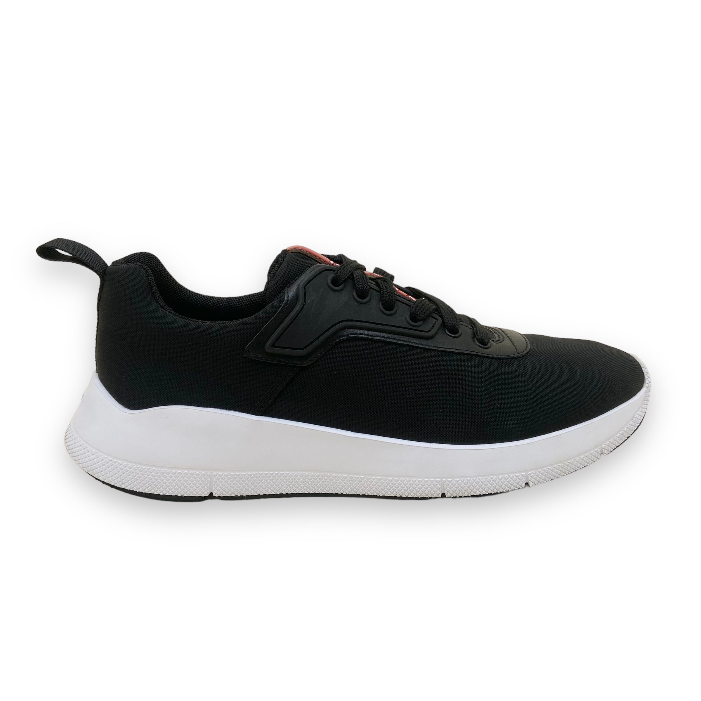 PRADA NYLON TECHNICAL FABRIC SNEAKERS BLACK UK6