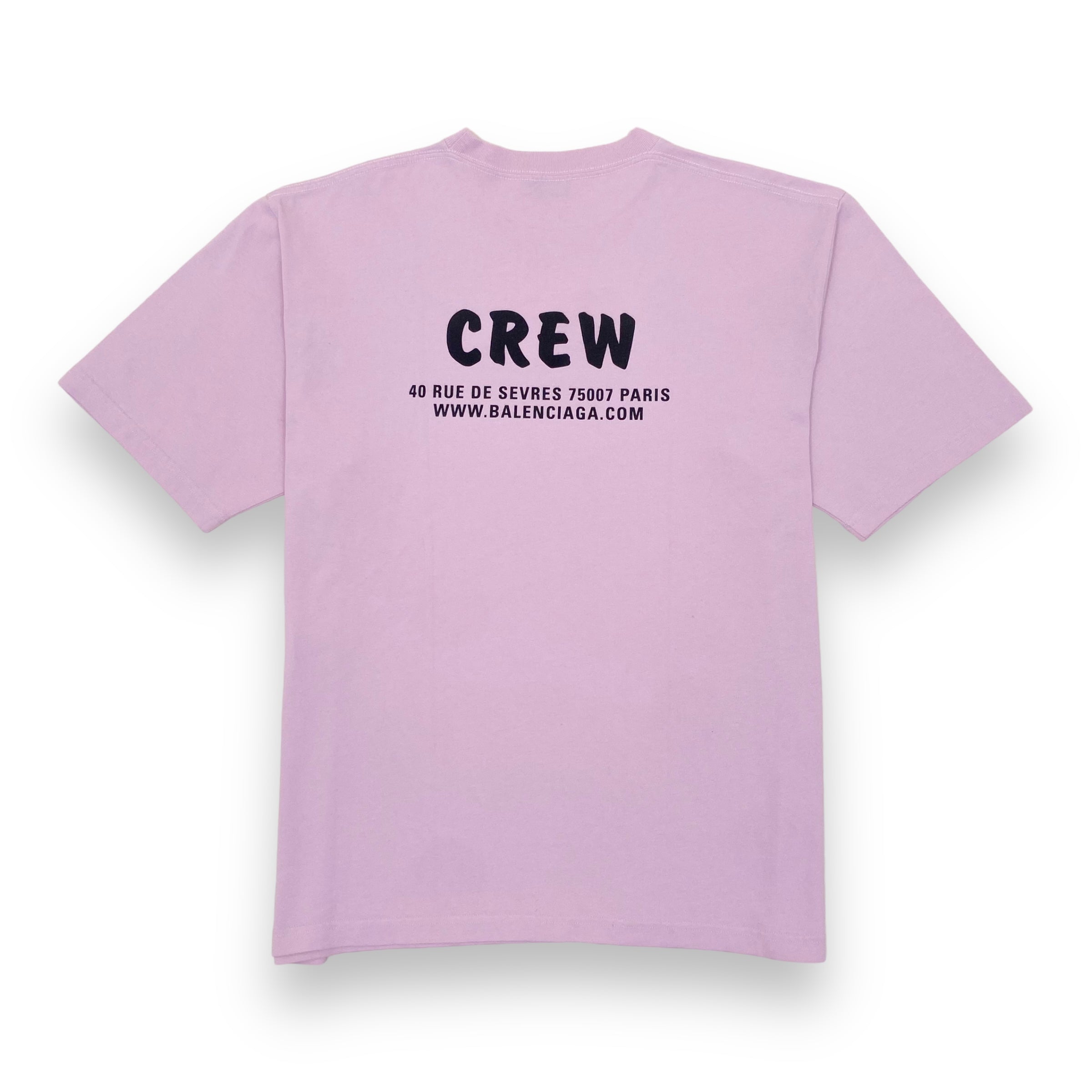 BALENCIAGA OVERSIZED CREW T-SHIRT PINK XS