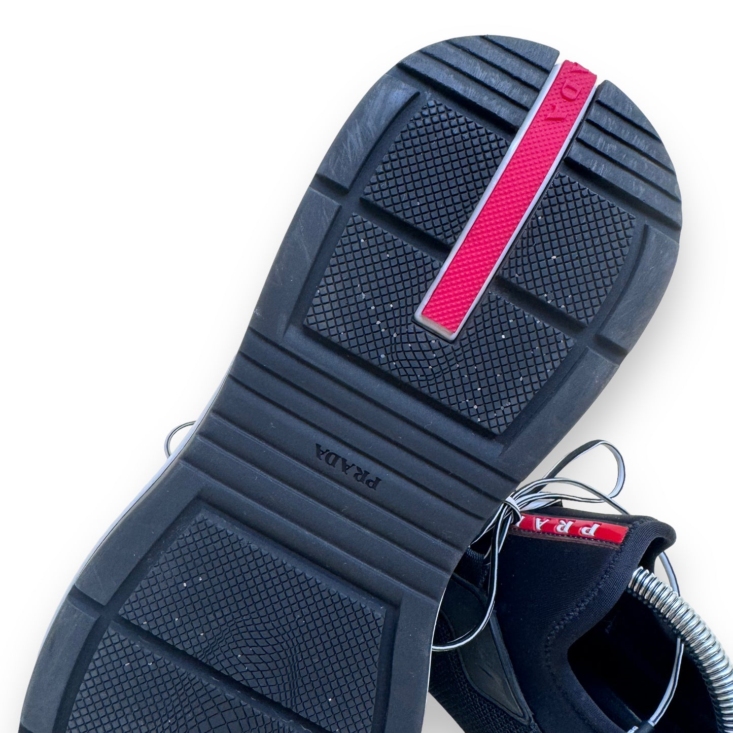 PRADA TECHNICAL FABRIC SNEAKERS BLACK UK8