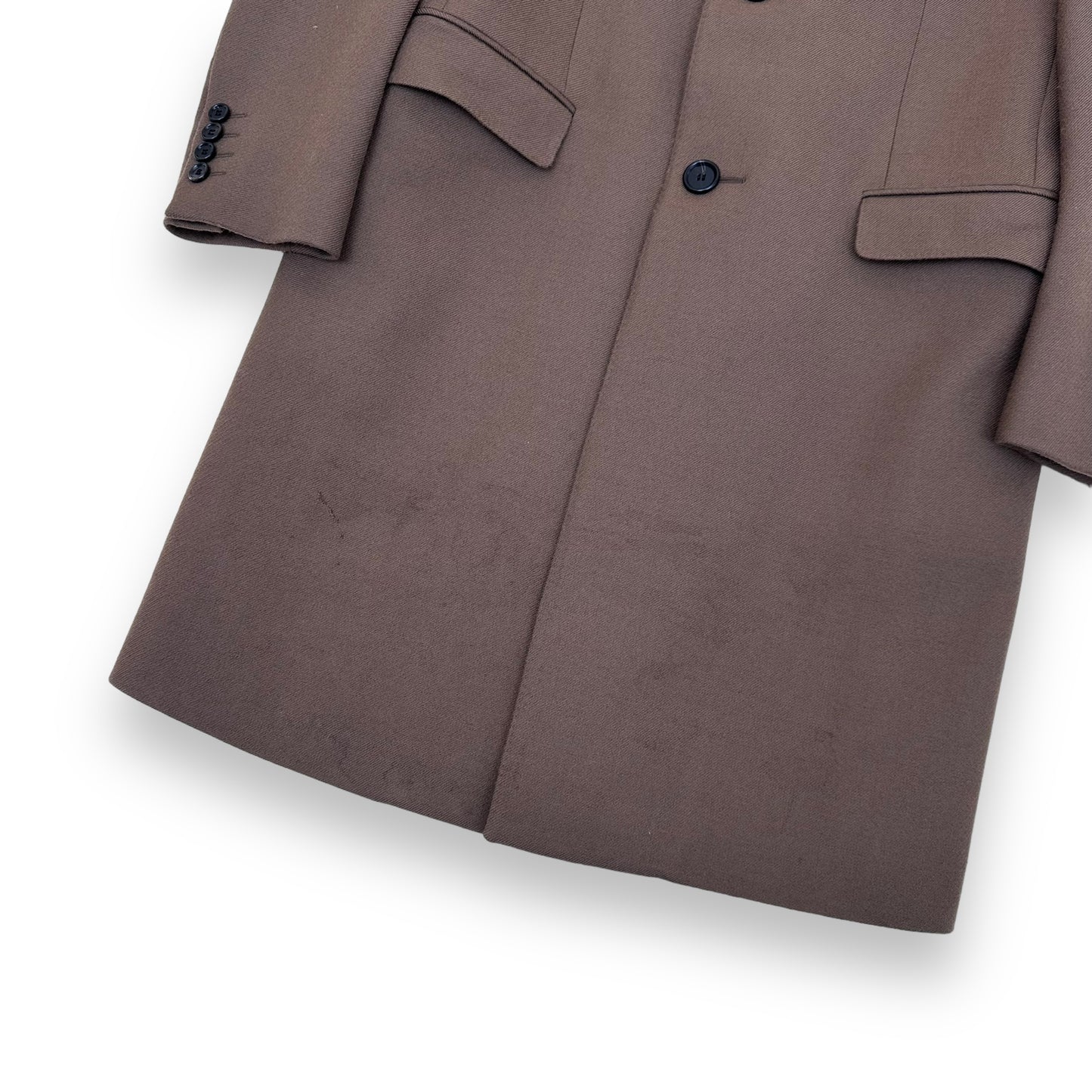 LANVIN WOOL TRENCH COAT KHAKI S