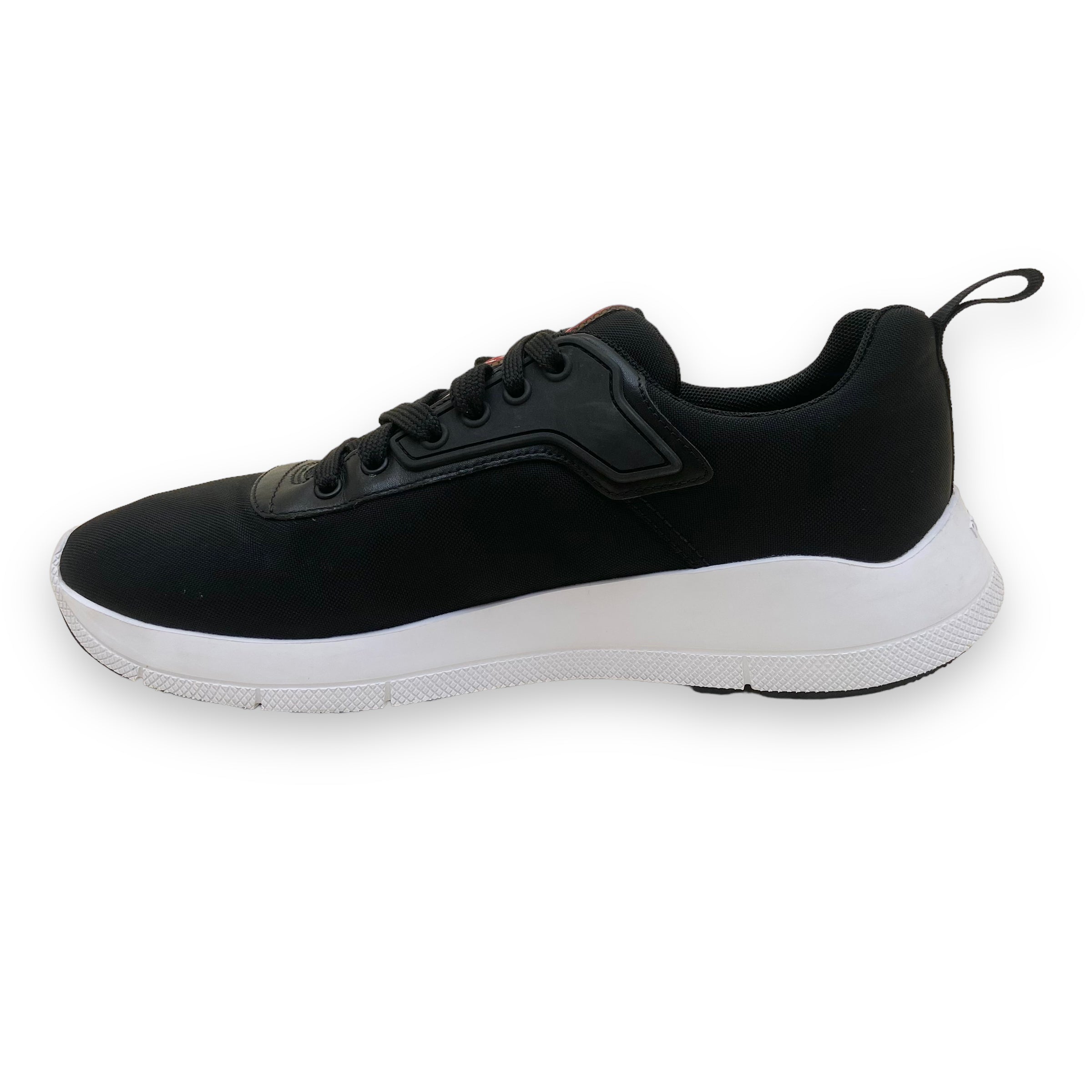PRADA NYLON TECHNICAL FABRIC SNEAKERS BLACK UK6