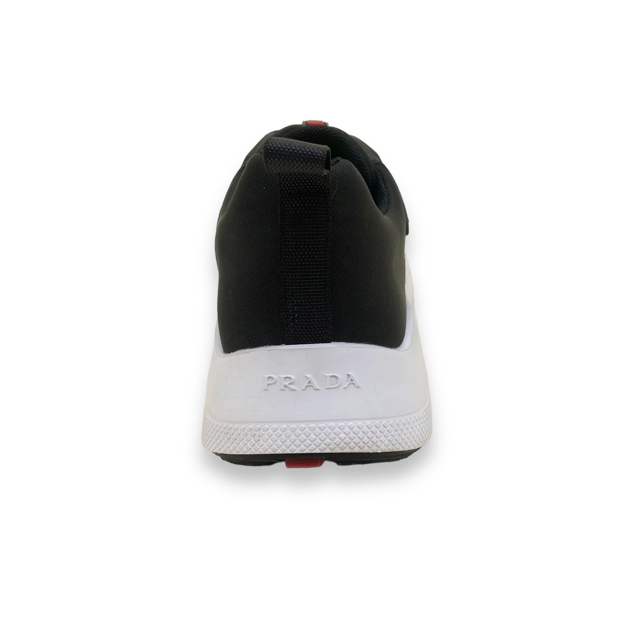 PRADA NYLON TECHNICAL FABRIC SNEAKERS BLACK UK6