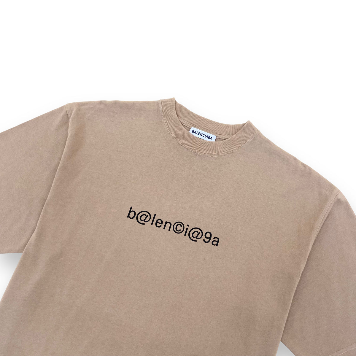 BALENCIAGA OVERSIZED SYMBOLIC T-SHIRT TAN XS