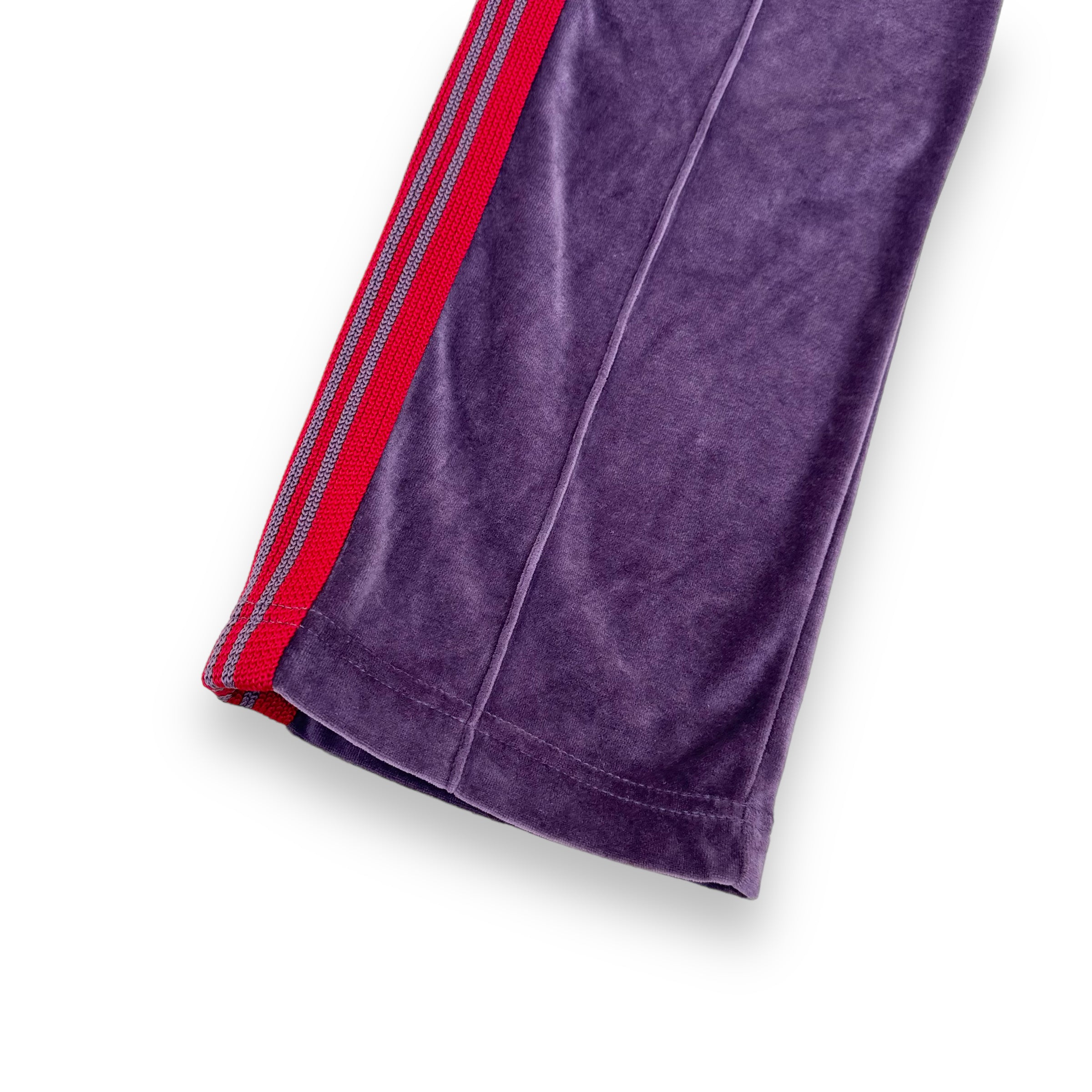 NEEDLES NARROW VELOUR TRACK PANTS PUPLE S