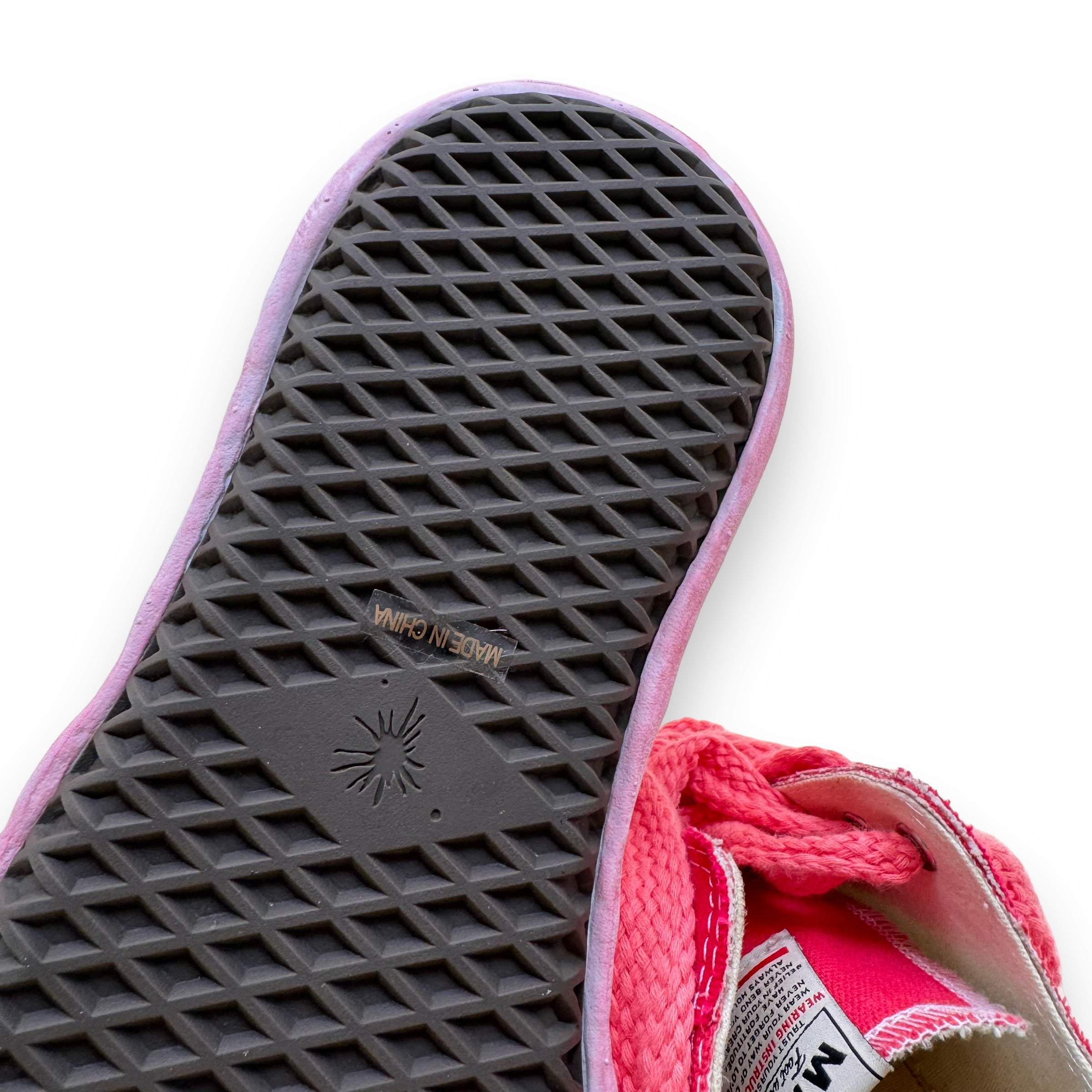 MAISON MIHARA YASUHIRO PETERSON LOW SPRAY-DYED ORIGINAL SOLE SNEAKER PINK UK7