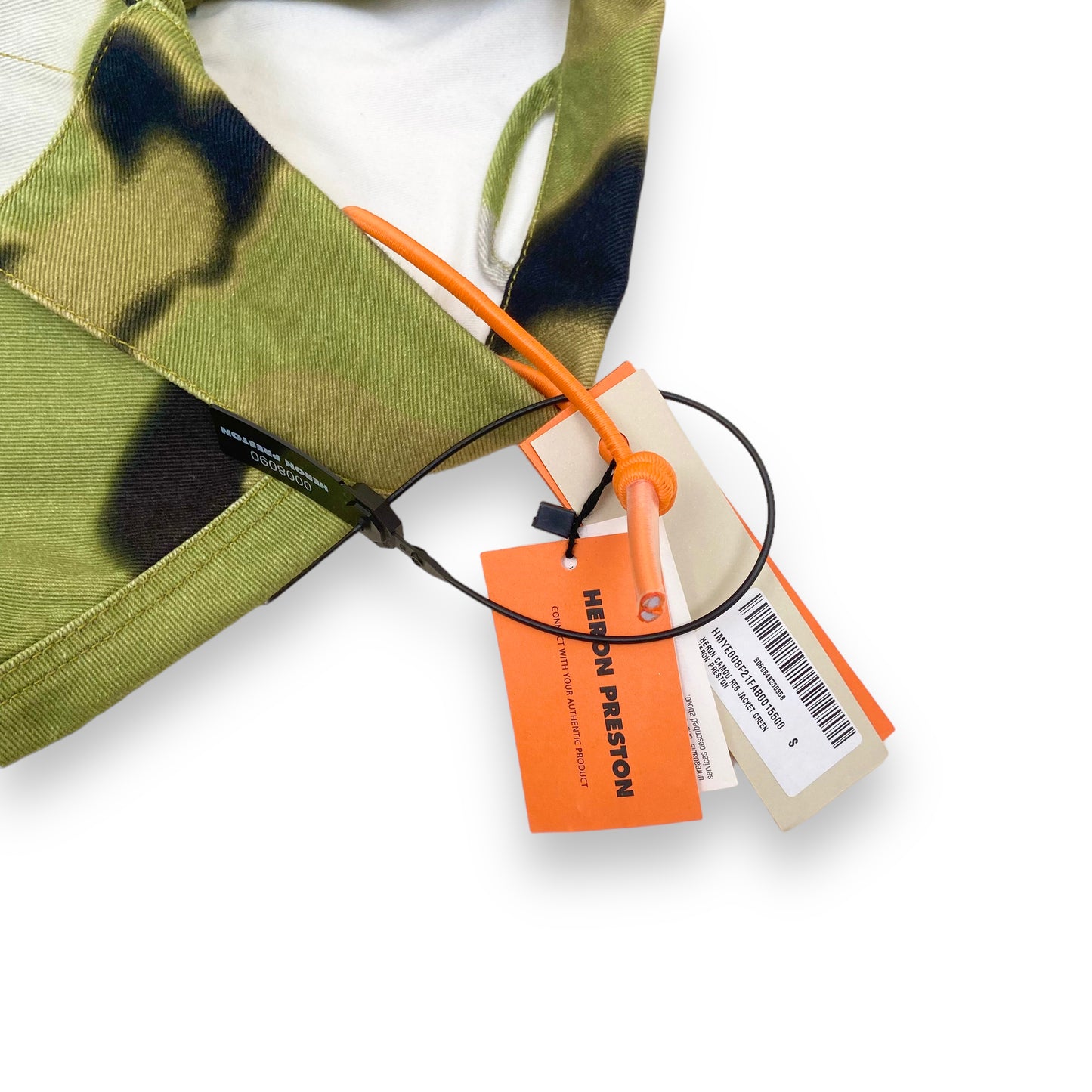 HERON PRESTON REG DENIM JACKET CAMO S