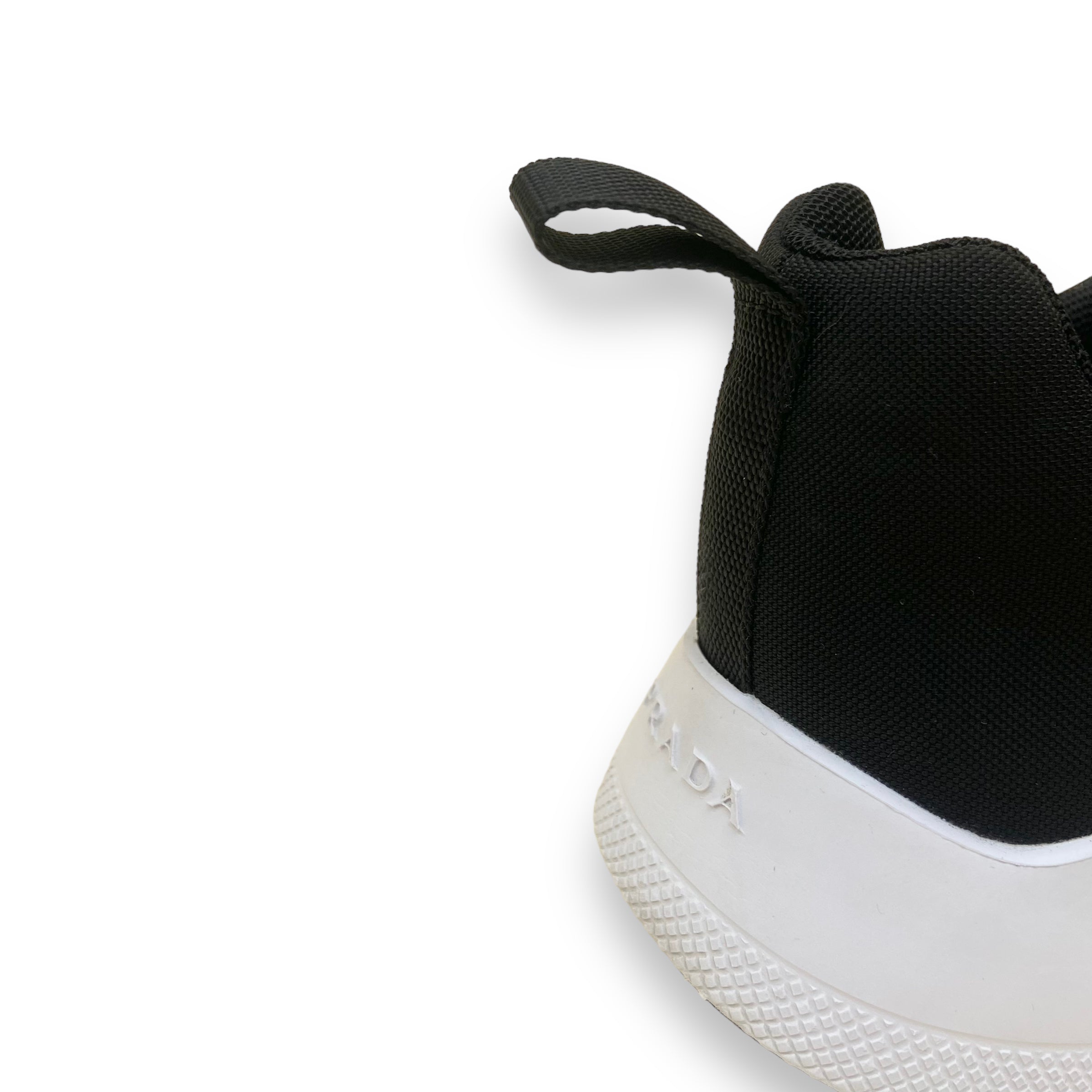 PRADA NYLON TECHNICAL FABRIC SNEAKERS BLACK UK6