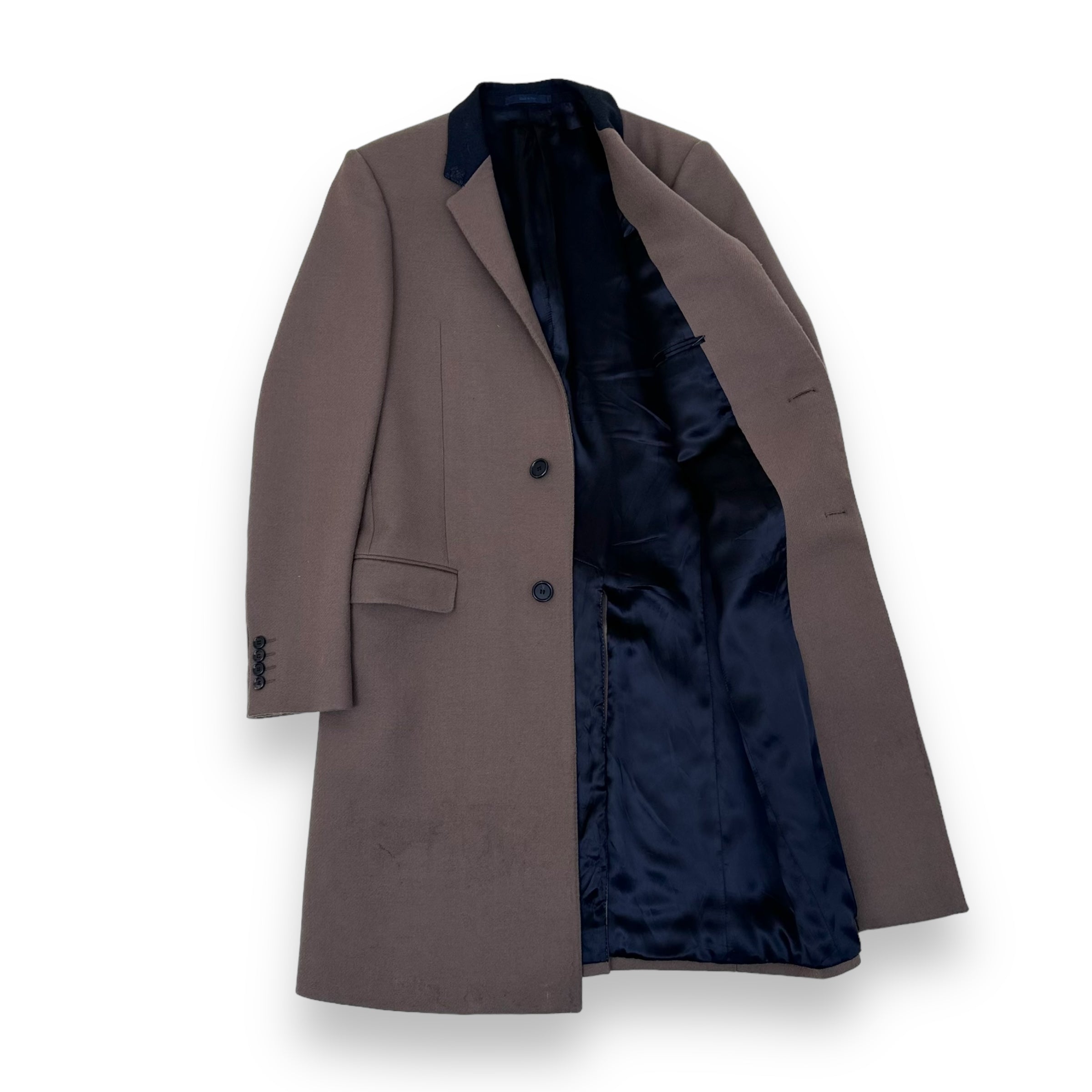 LANVIN WOOL TRENCH COAT KHAKI S