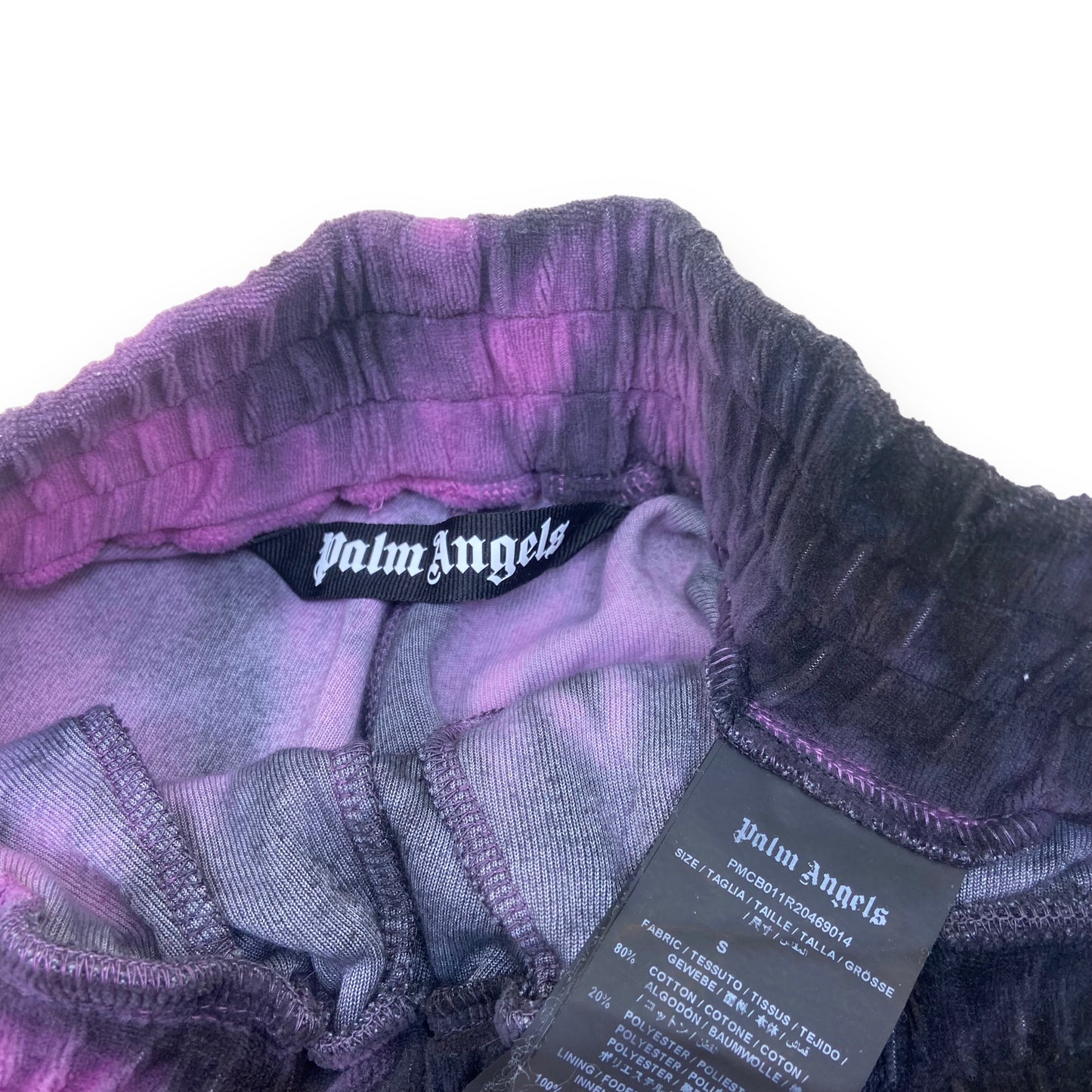 PALM ANGELS VELOUR SHORTS PURPLE S